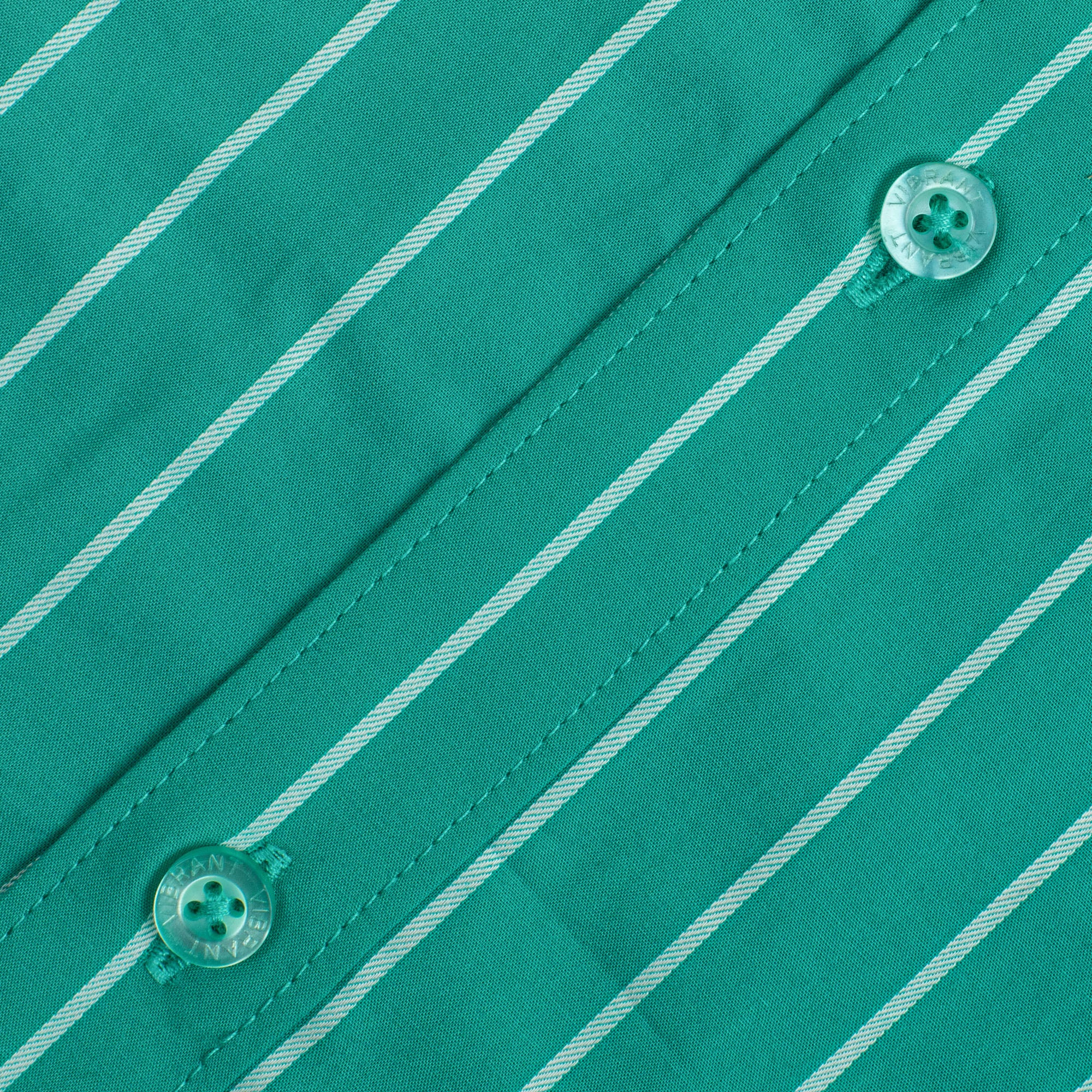 SEA GREEN COLOR STRIPED MEN FULL SLEEVE FORMAL SHIRT