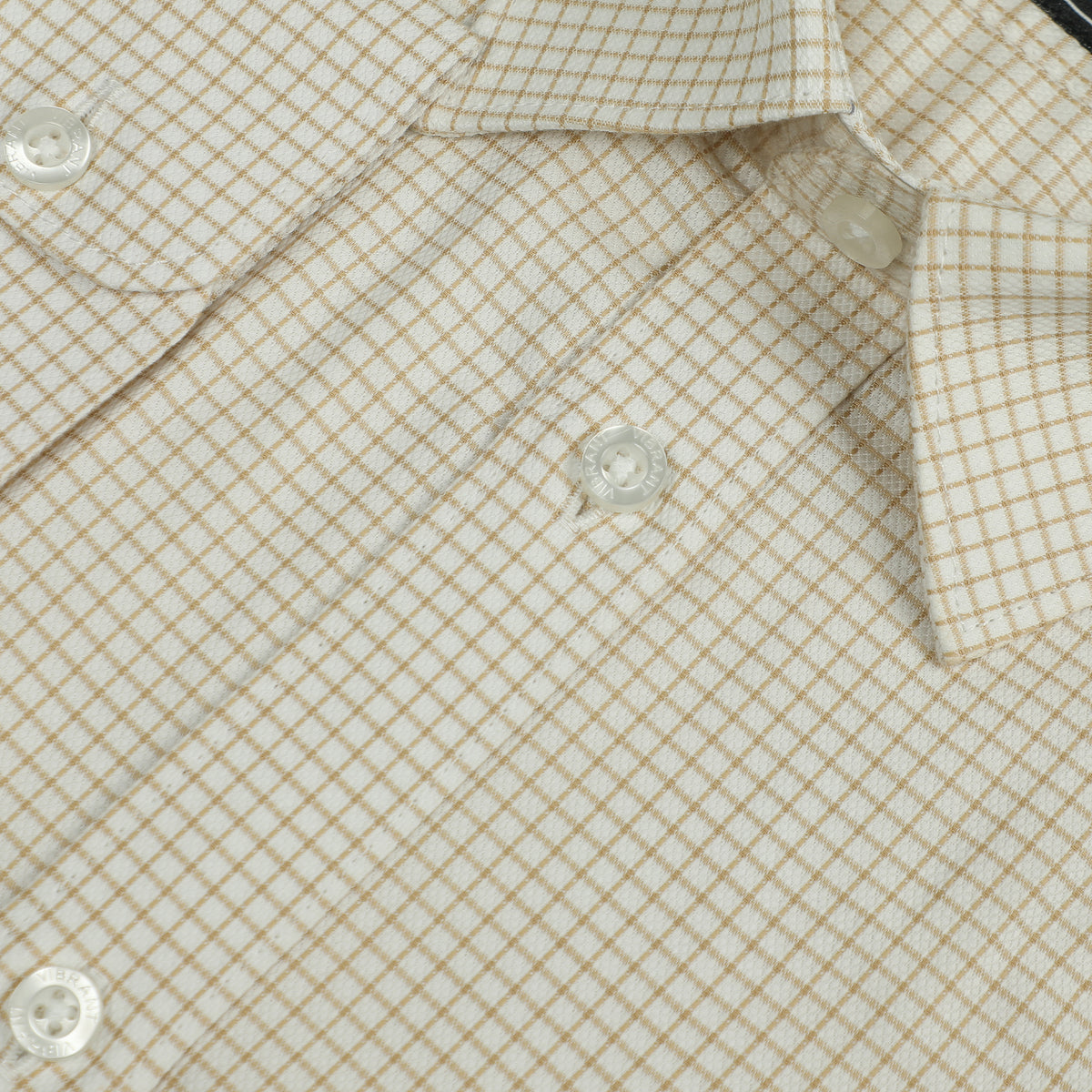 VIBRANT MEN’S CHECK SLIM FIT FORMAL FULL SHIRT