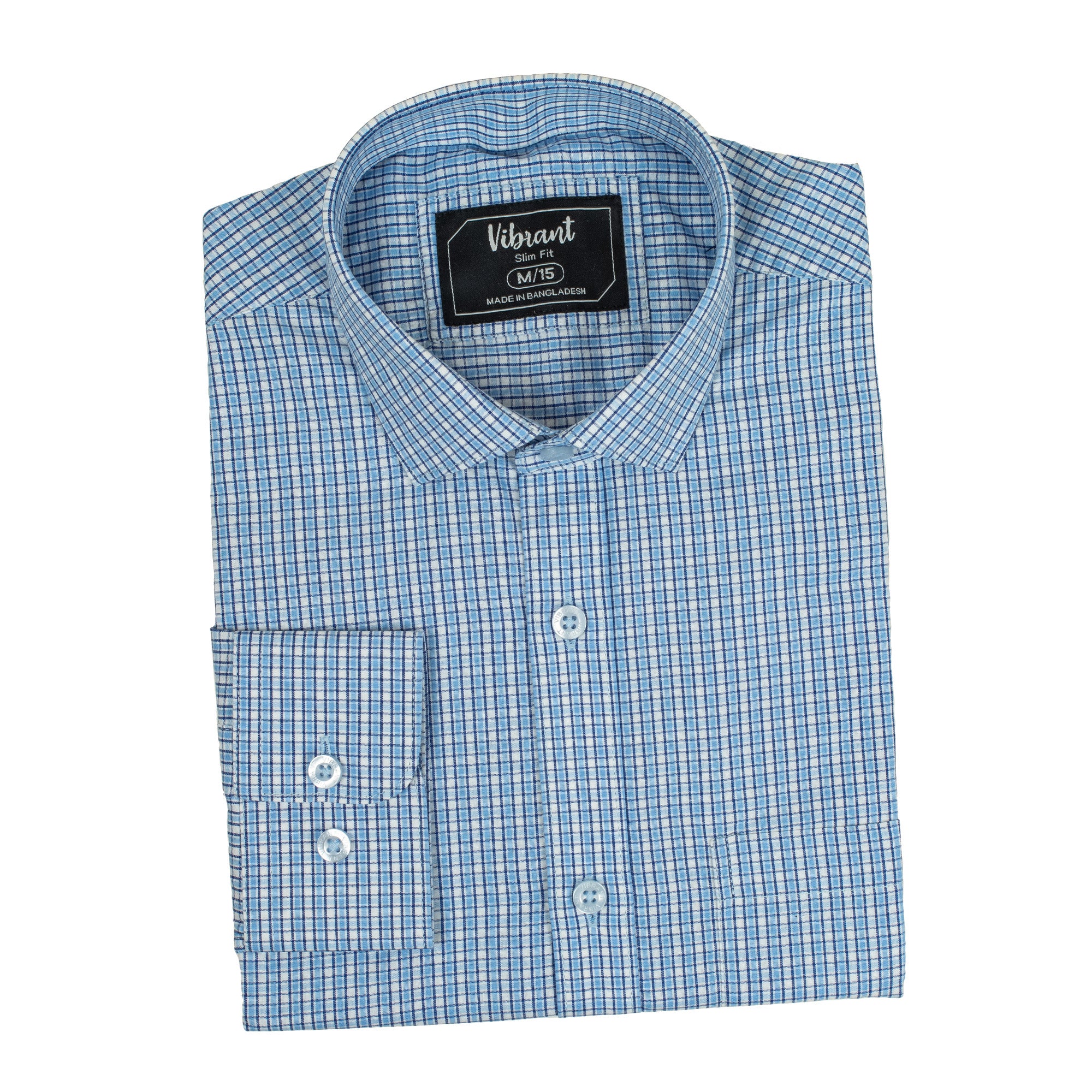 LIGHT BLUE COLOR MEN FULL SLEEVE CHECK  SHIRT