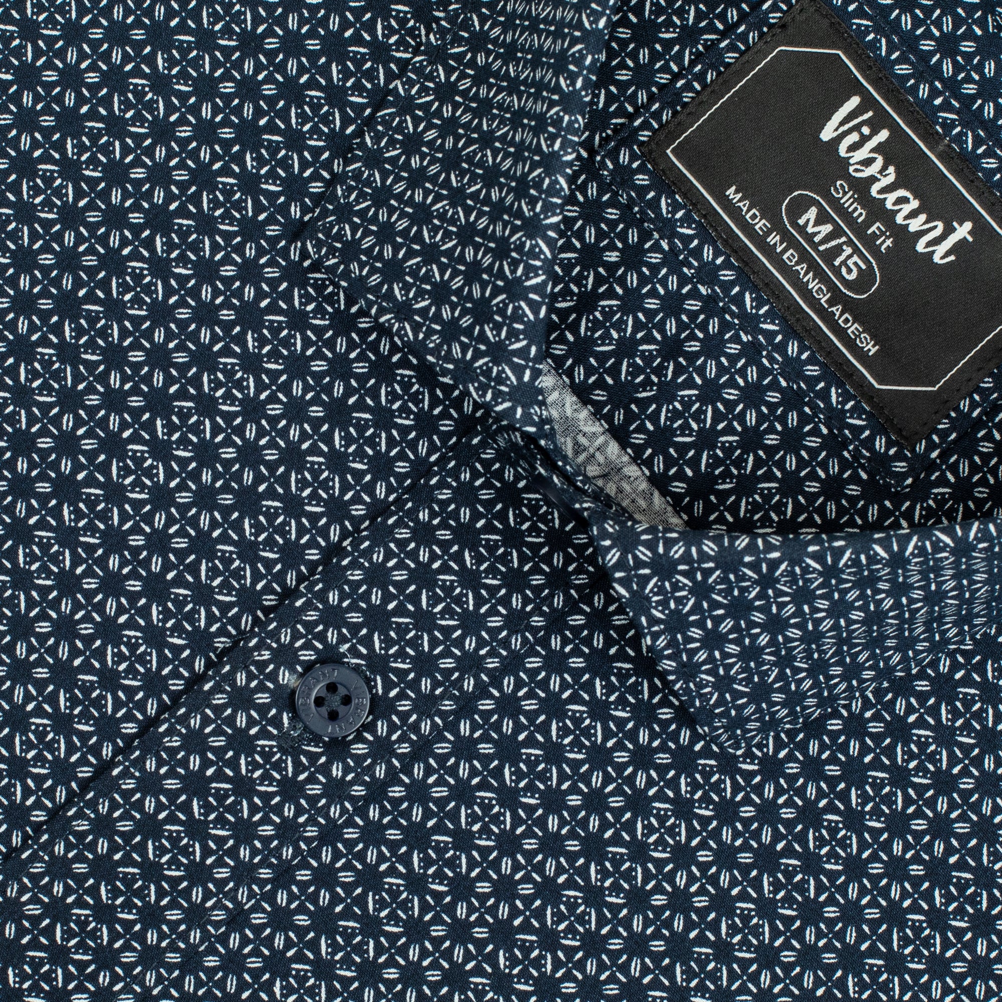 VIBRANT MEN'S GEOMETRIC PRINTED  HALF SLEEVE SHIRT