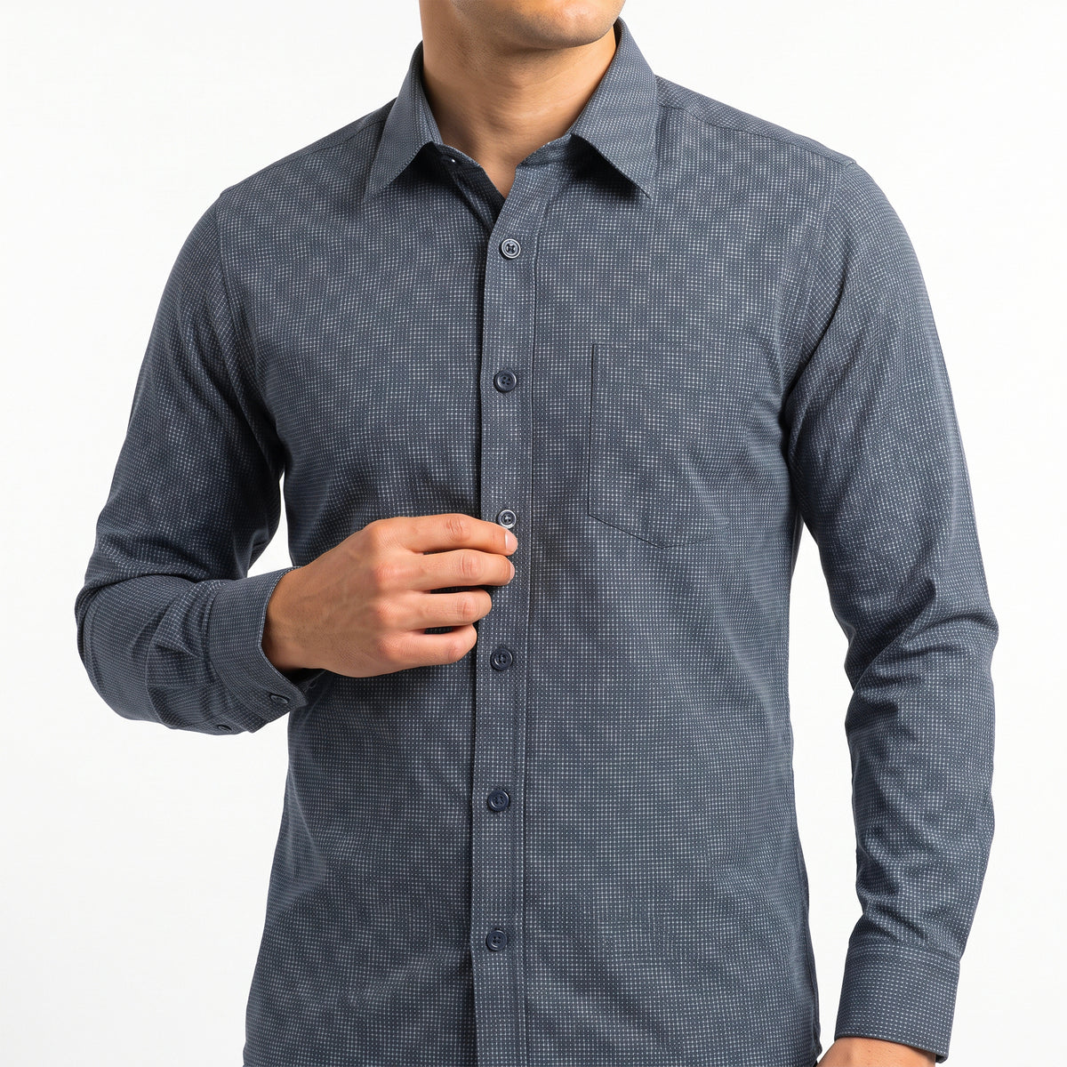 VIBRANT MEN’S SLIM FIT FORMAL FULL SHIRT