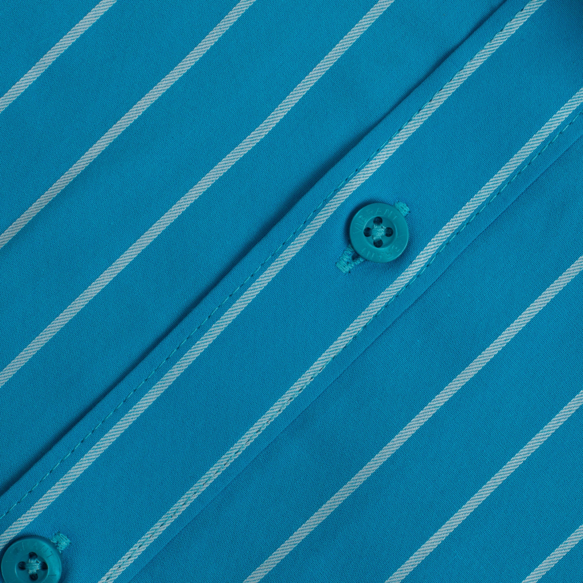 TURQUOISE BLUE COLOR STRIPED MEN FULL SLEEVE FORMAL SHIRT