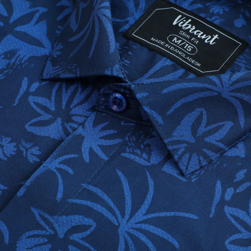 MEN HALF SLEEVE SHIRT WITH HIDDEN BUTTON