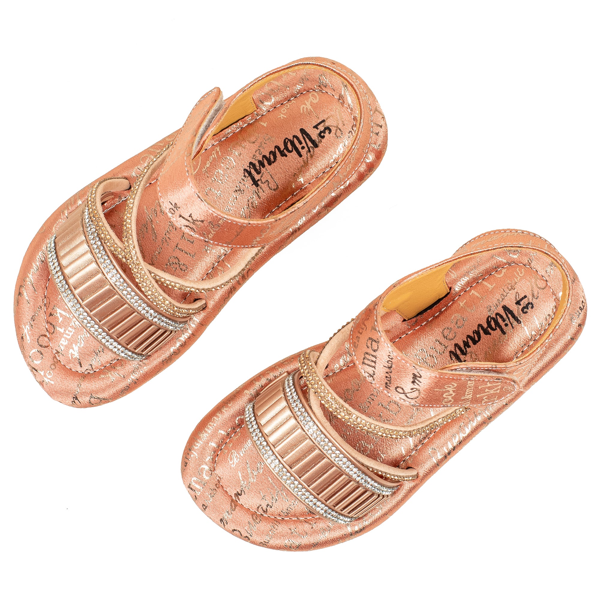 Vibrant  Girls' Summer Rose Gold Sandals – Soft PU Leather Shoes with Cushioned Insole & EVA Sole - Vibrantbd.com