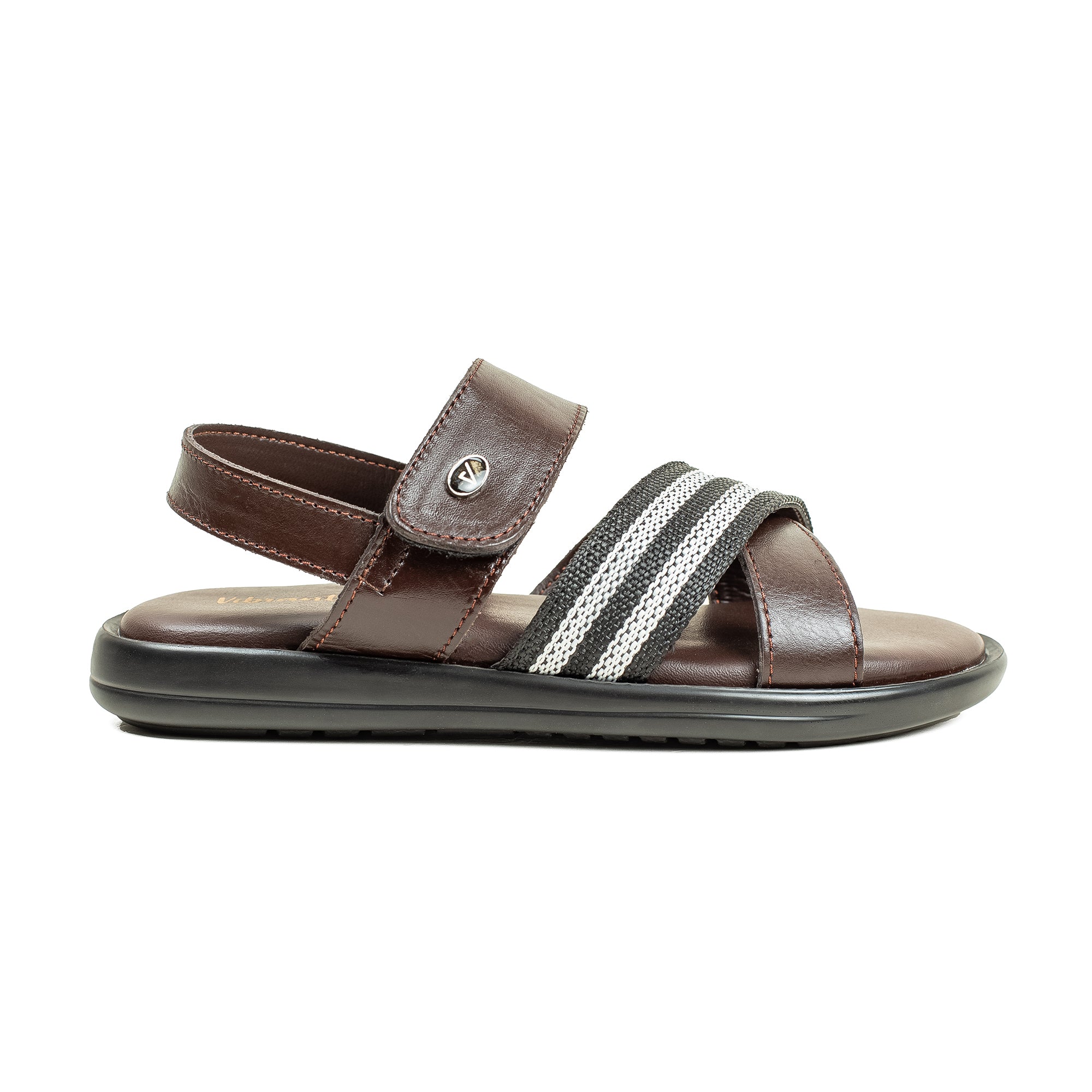 Vibrant Children's Sandal - Brown Synthetic Leather, Lightweight PU Sole - Vibrantbd.com