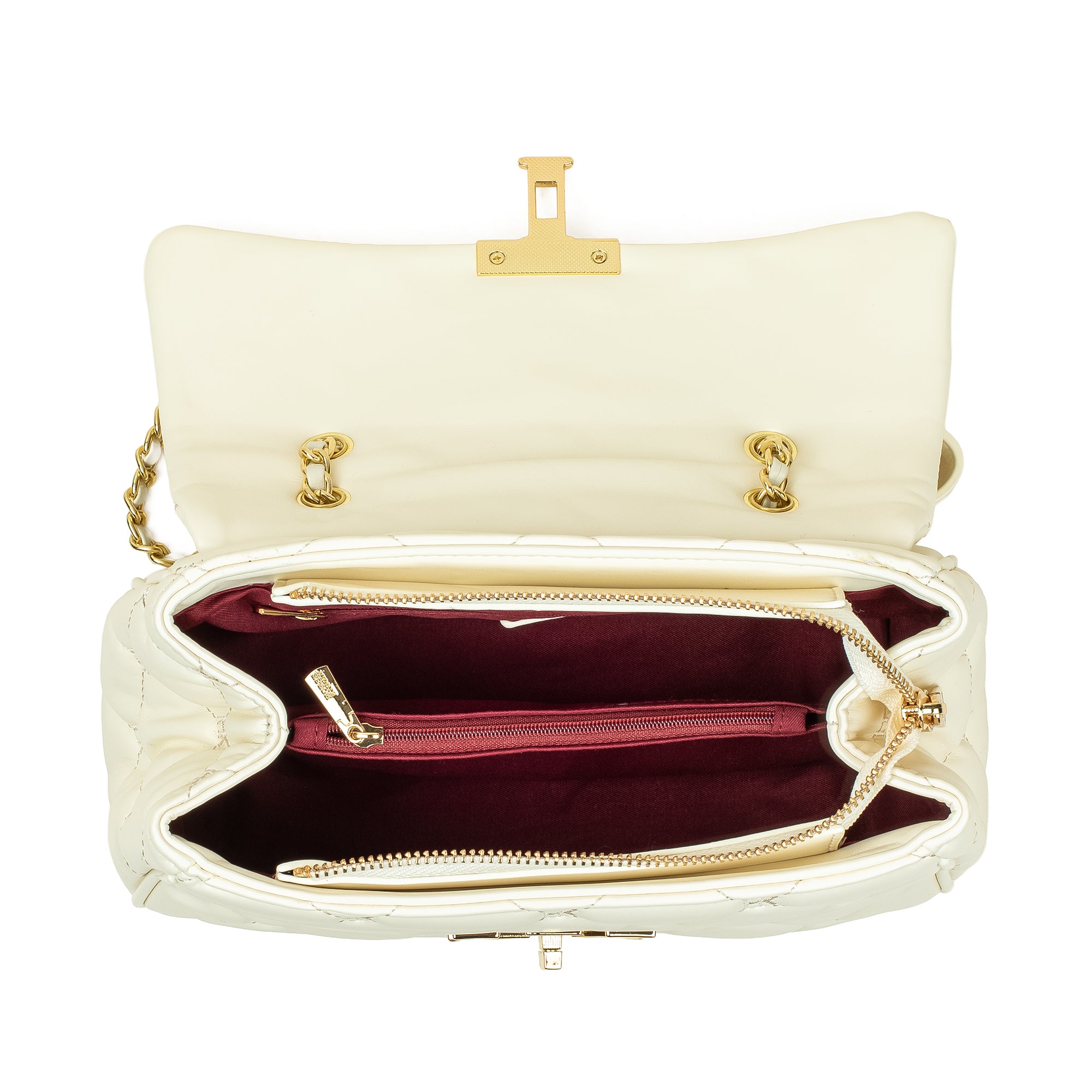 Luxury PU Leather Classic  Shoulder White Bag - Vibrantbd.com