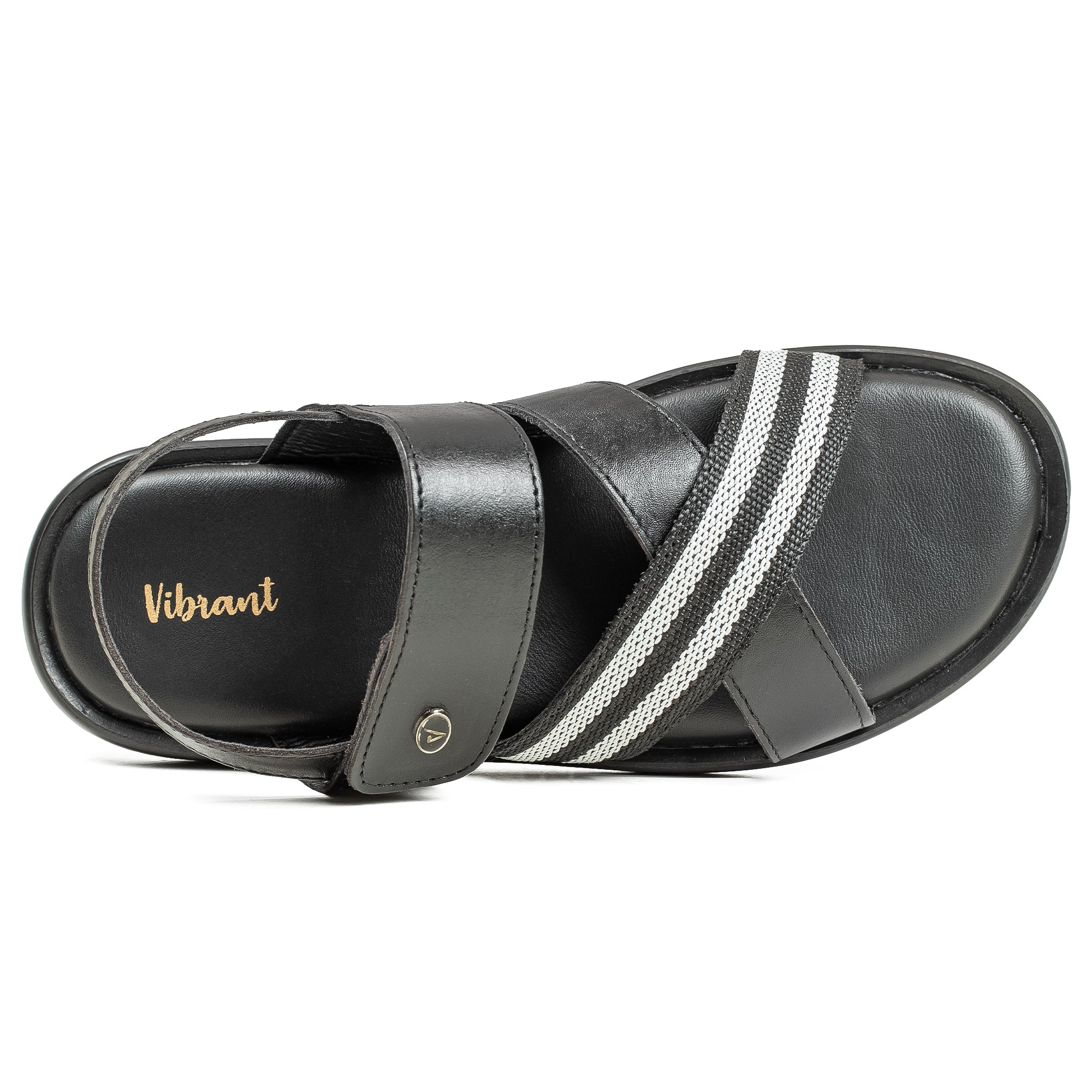 Vibrant Kids’ Sandal – Black Synthetic Leather, Lightweight PU Sole - Vibrantbd.com
