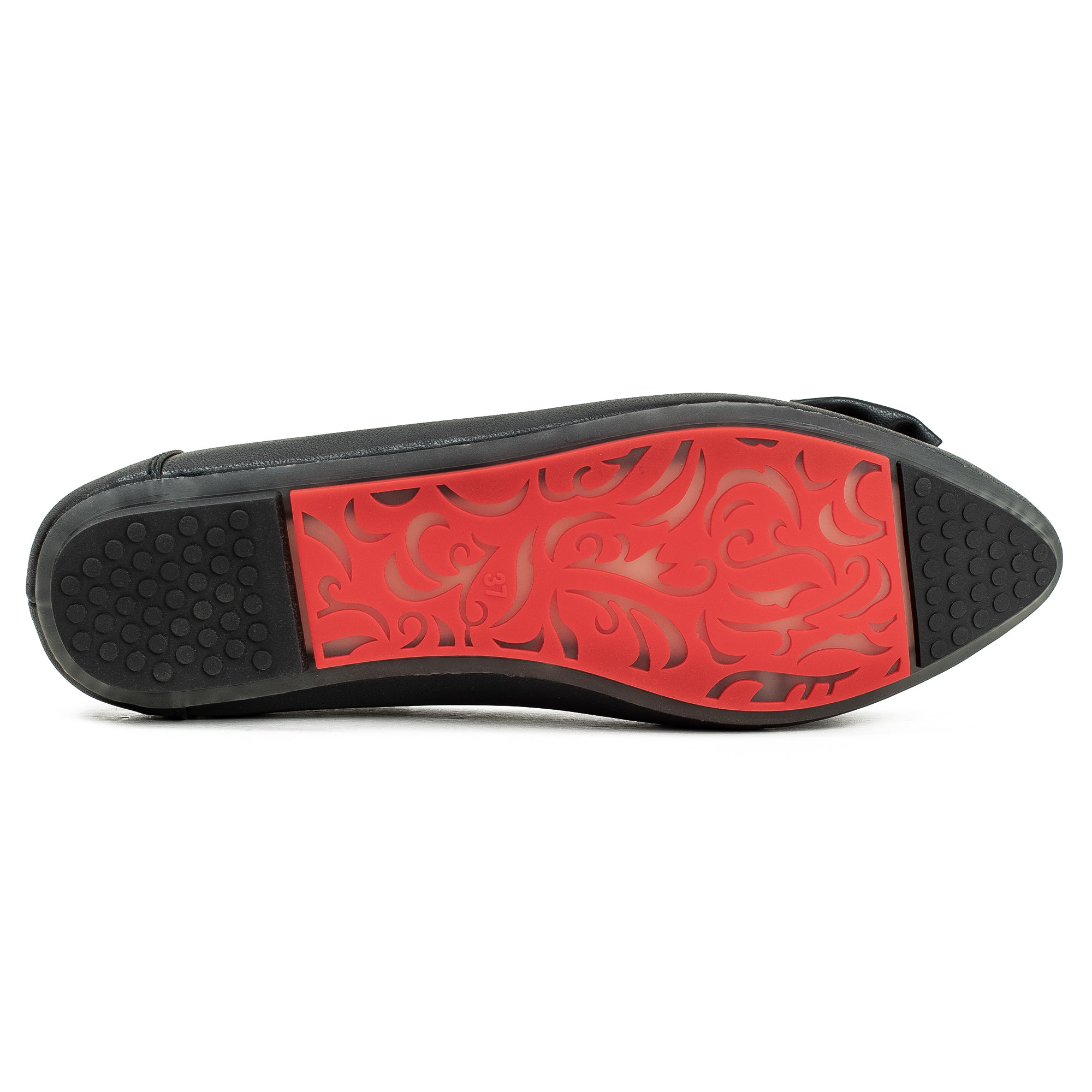 Vibrant Black Ballerina Flats for Women – PU Leather, Cushioned Comfort & Trendy Design - Vibrantbd.com