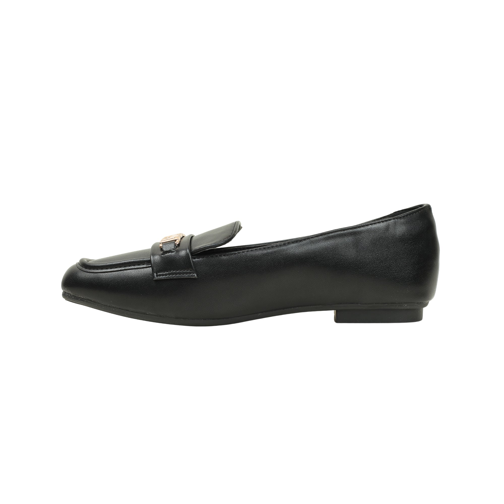 VIBRANT CHIC CHAIN  BLACK LADIES LOAFER SHOES - Vibrantbd.com
