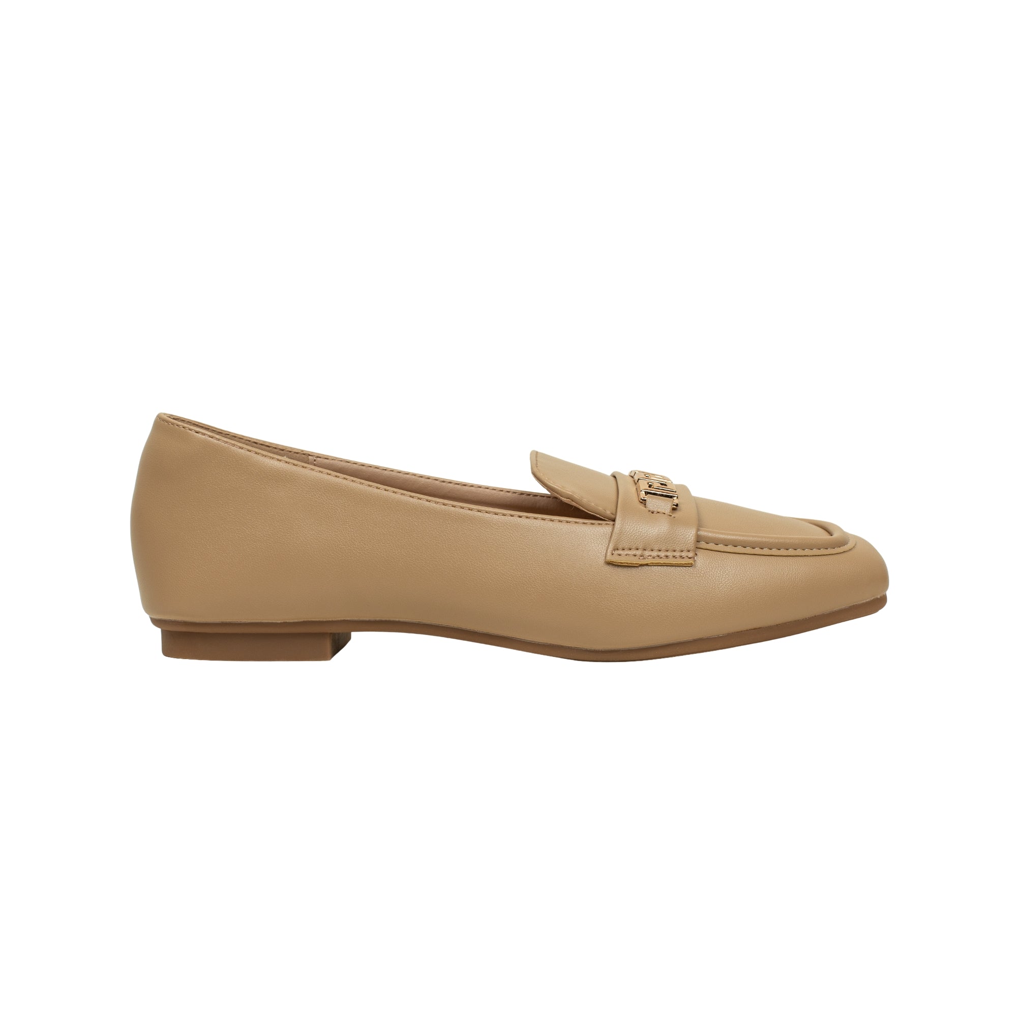 VIBRANT CHIC CHAIN  BEIGE LADIES LOAFER SHOES