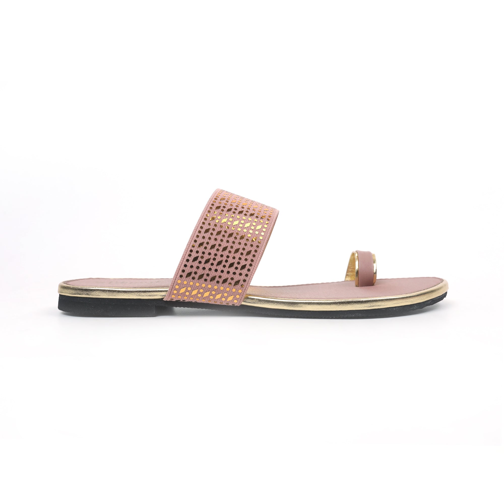 VIBRANT CRYSTAL ORCHID LADIES FLAT SANDAL - Vibrantbd.com