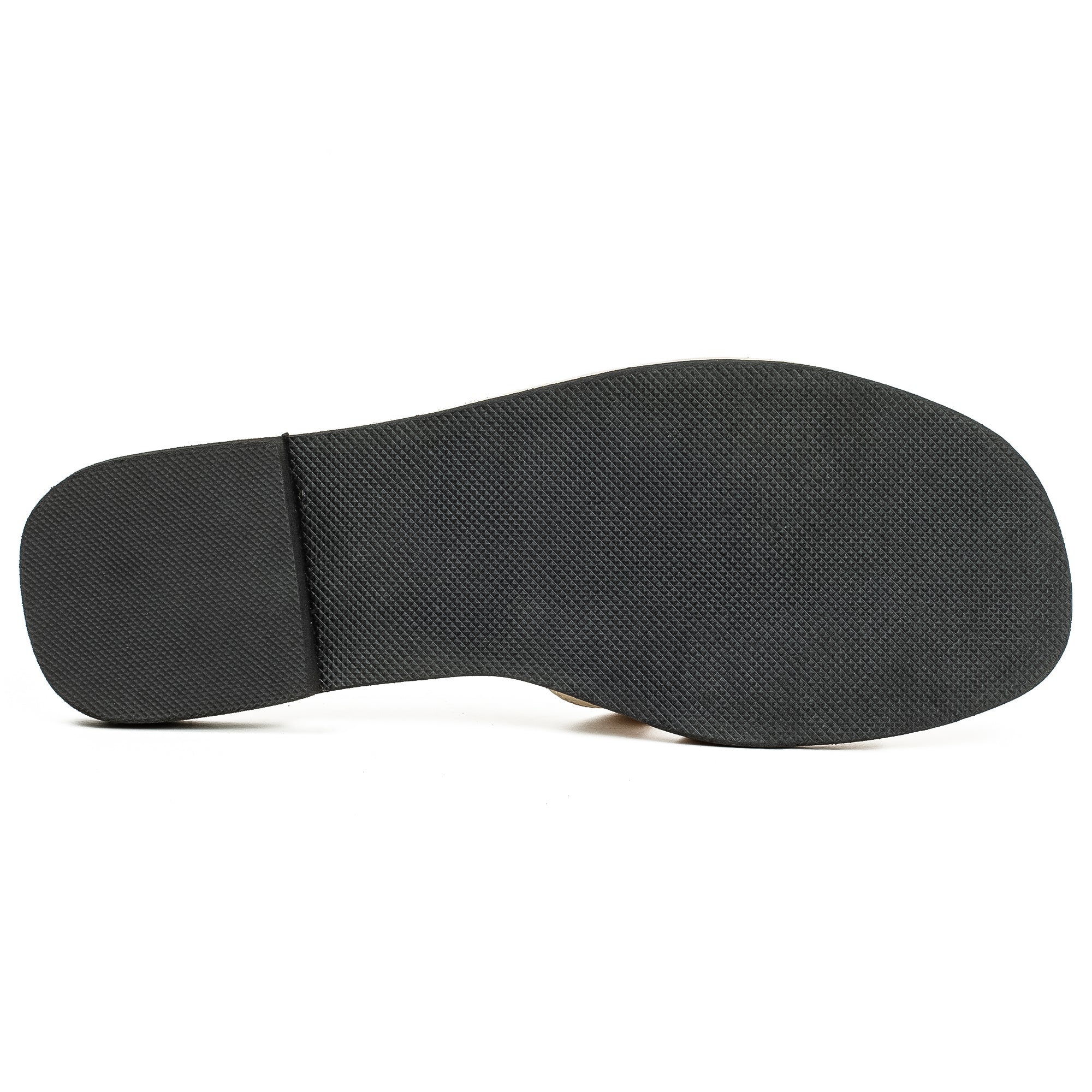 Vibrant Ladies' Beige Flat Sandal – Elegant PU Leather Slip-On with Cushioned Insole & TPR Sole - Vibrantbd.com