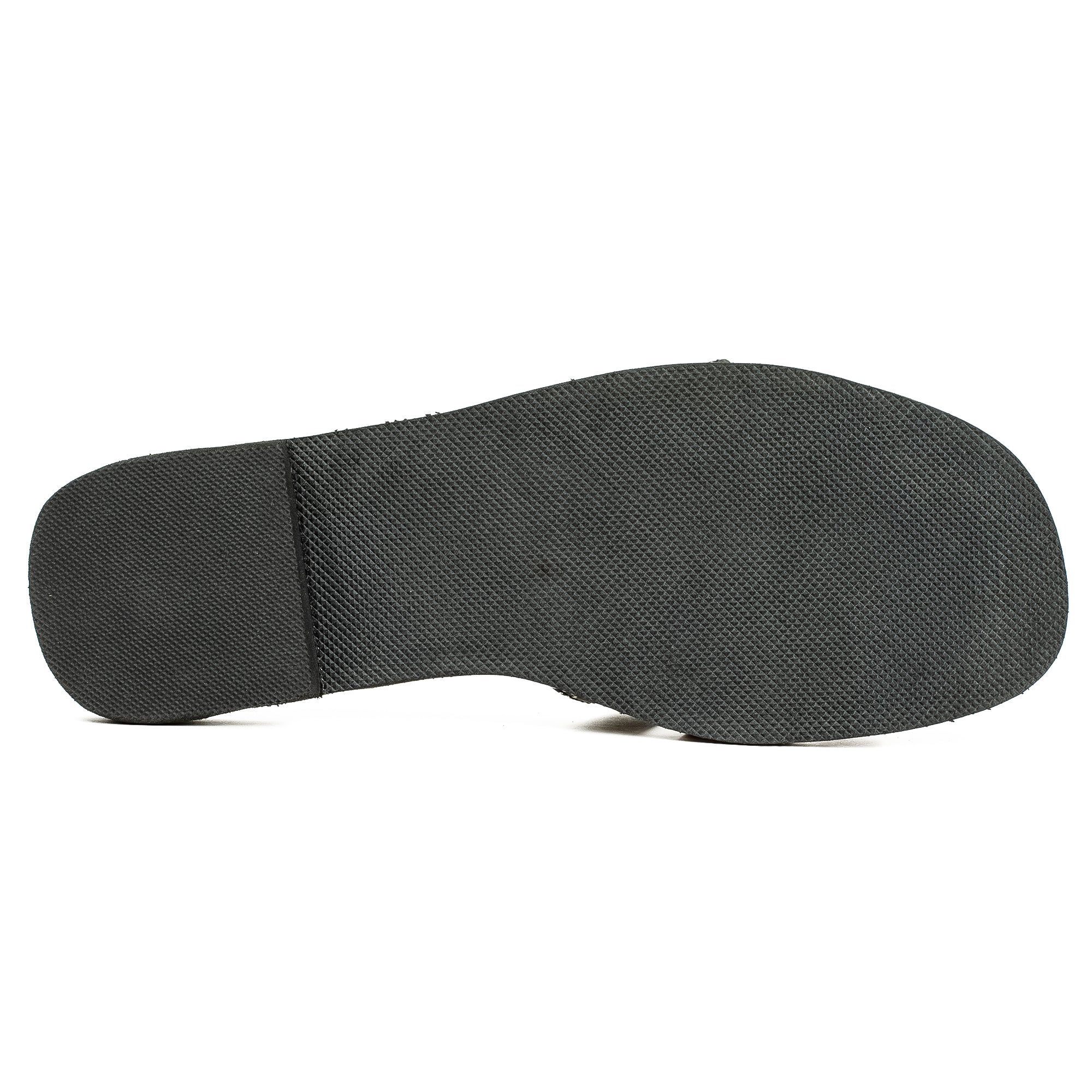Vibrant Ladies' Black Flat Sandal – Elegant PU Leather Slip-On with Cushioned Insole & TPR Sole - Vibrantbd.com