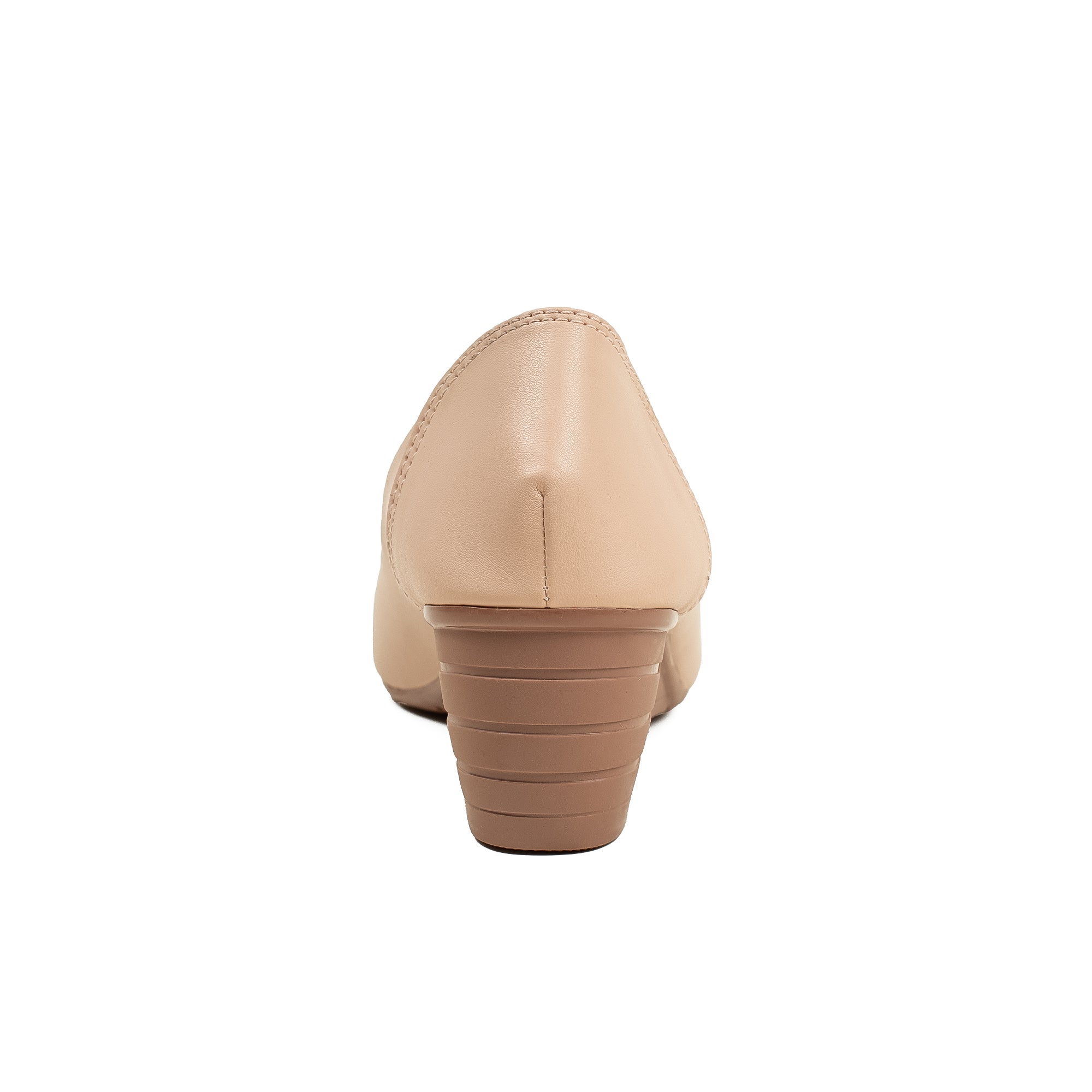 Vibrant Ladies Beige Close-Toe Wedge Heel Shoes with Metallic Trim – Elegant Comfort & Style for Every Occasion - Vibrantbd.com