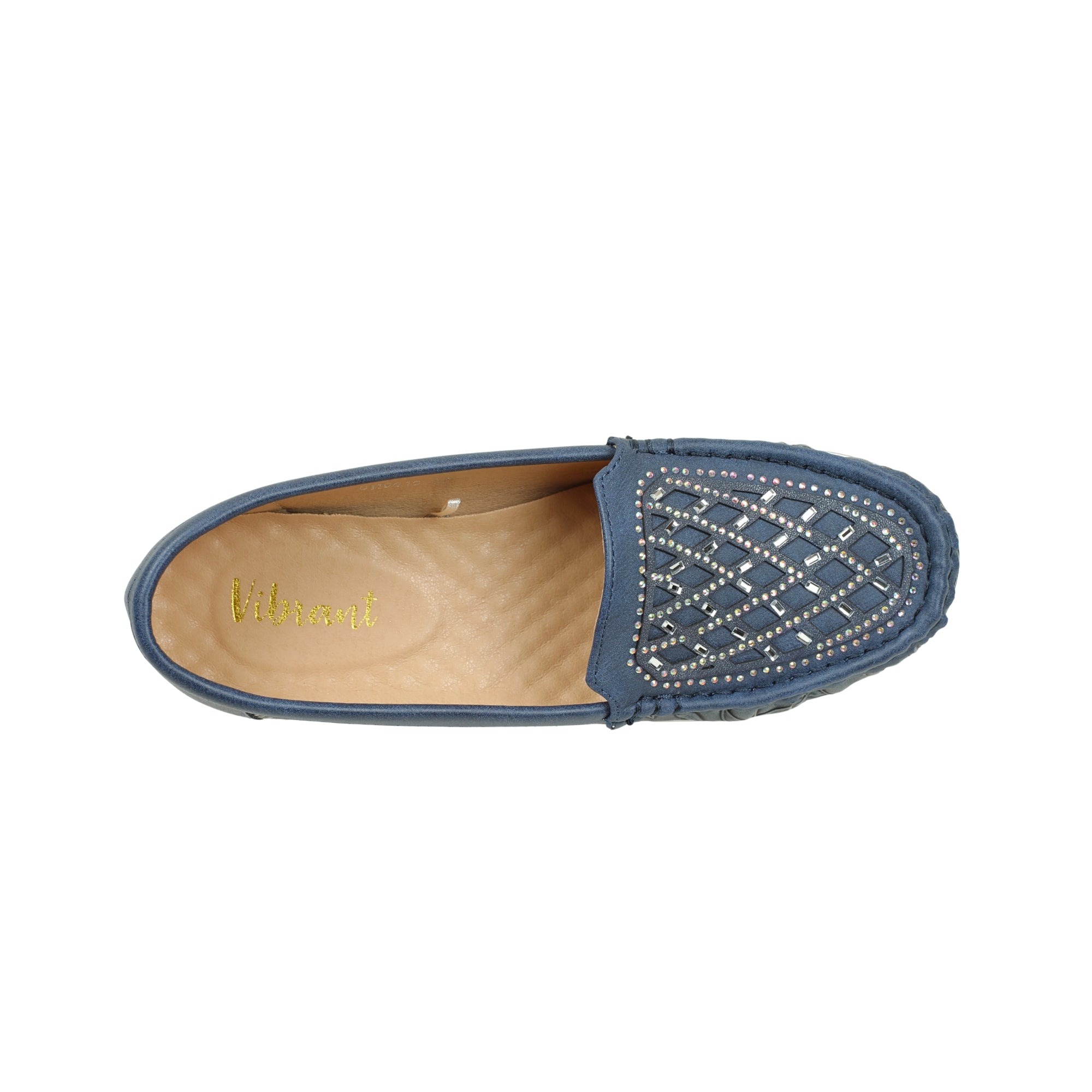 VIBRANT WOMEN'S BLUE SLIP-ON LOAFER (COMFORT MULE) - Vibrantbd.com