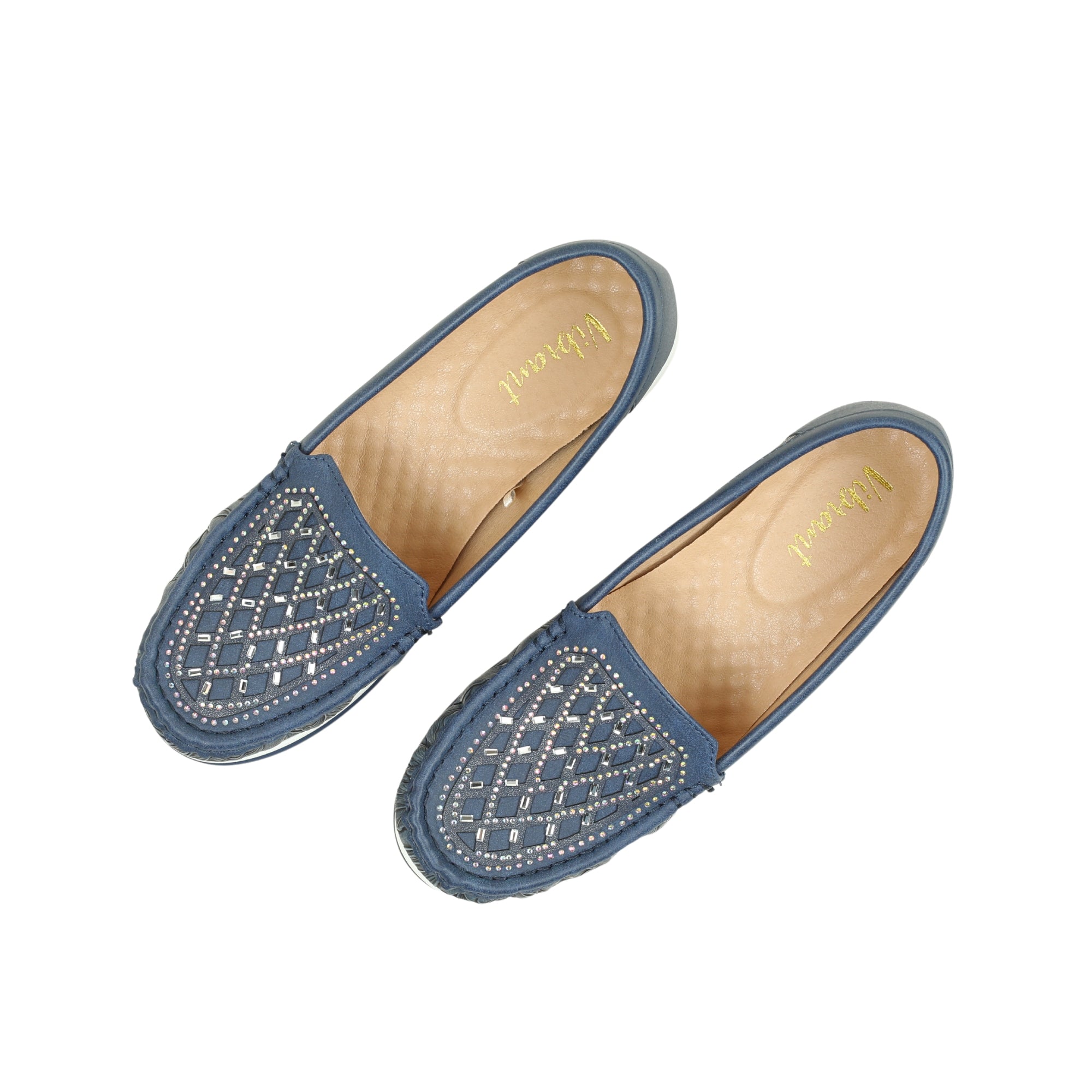 VIBRANT WOMEN'S BLUE SLIP-ON LOAFER (COMFORT MULE) - Vibrantbd.com