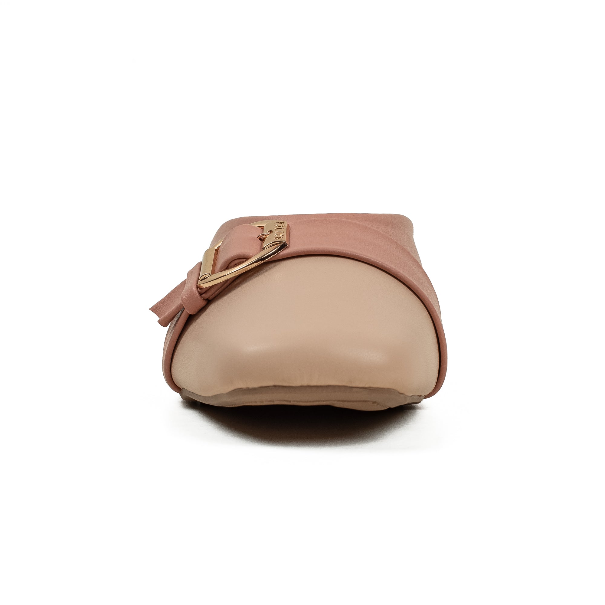 Vibrant Ladies Pink & Beige PU Block Heel Shoes with Cushioned Insole - Elegant and Comfortable - Vibrantbd.com