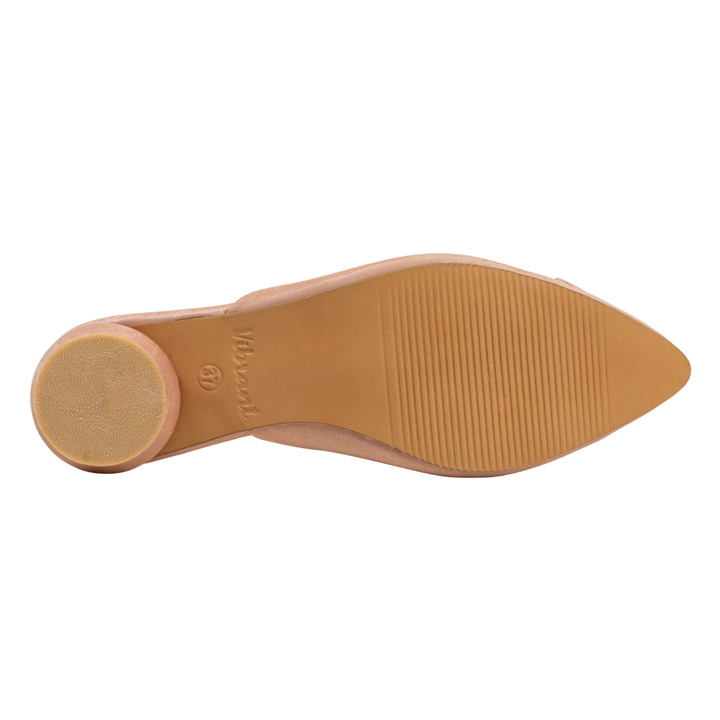 Ladies Pink Slip-On Low-Heel Mule