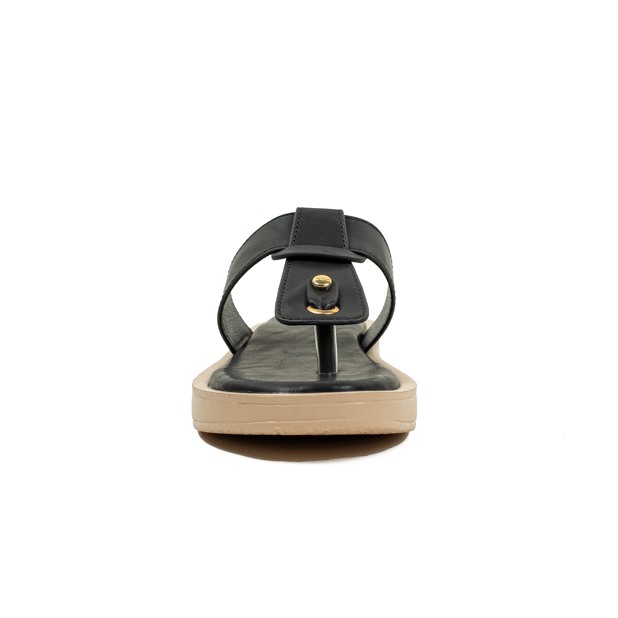Ladies Dr. Vi Ultimate Comfort Black Sandal | Stylish PU Upper with TPR Outsole and Cushioned Insole