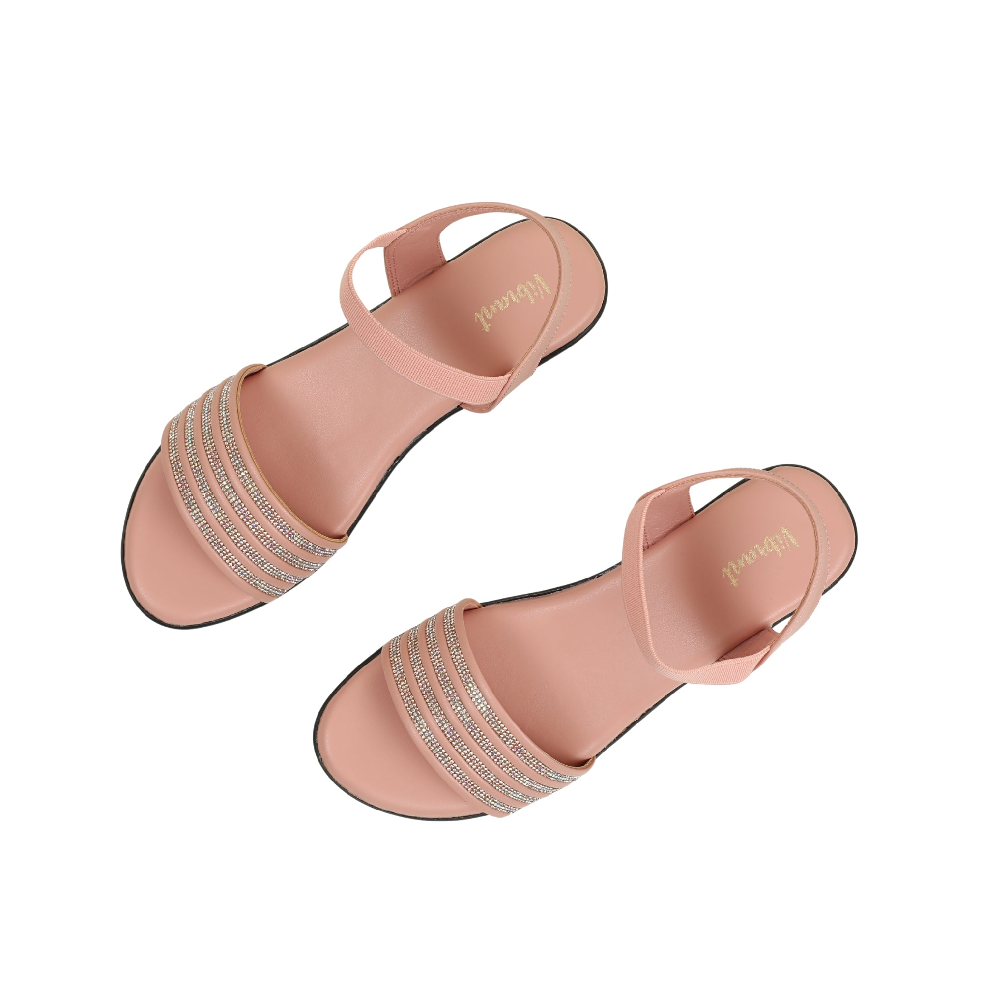 Vibrant Ladies Peach Wedge Heel Sandal – Elegant & Comfortable PU Leather Footwear - Vibrantbd.com