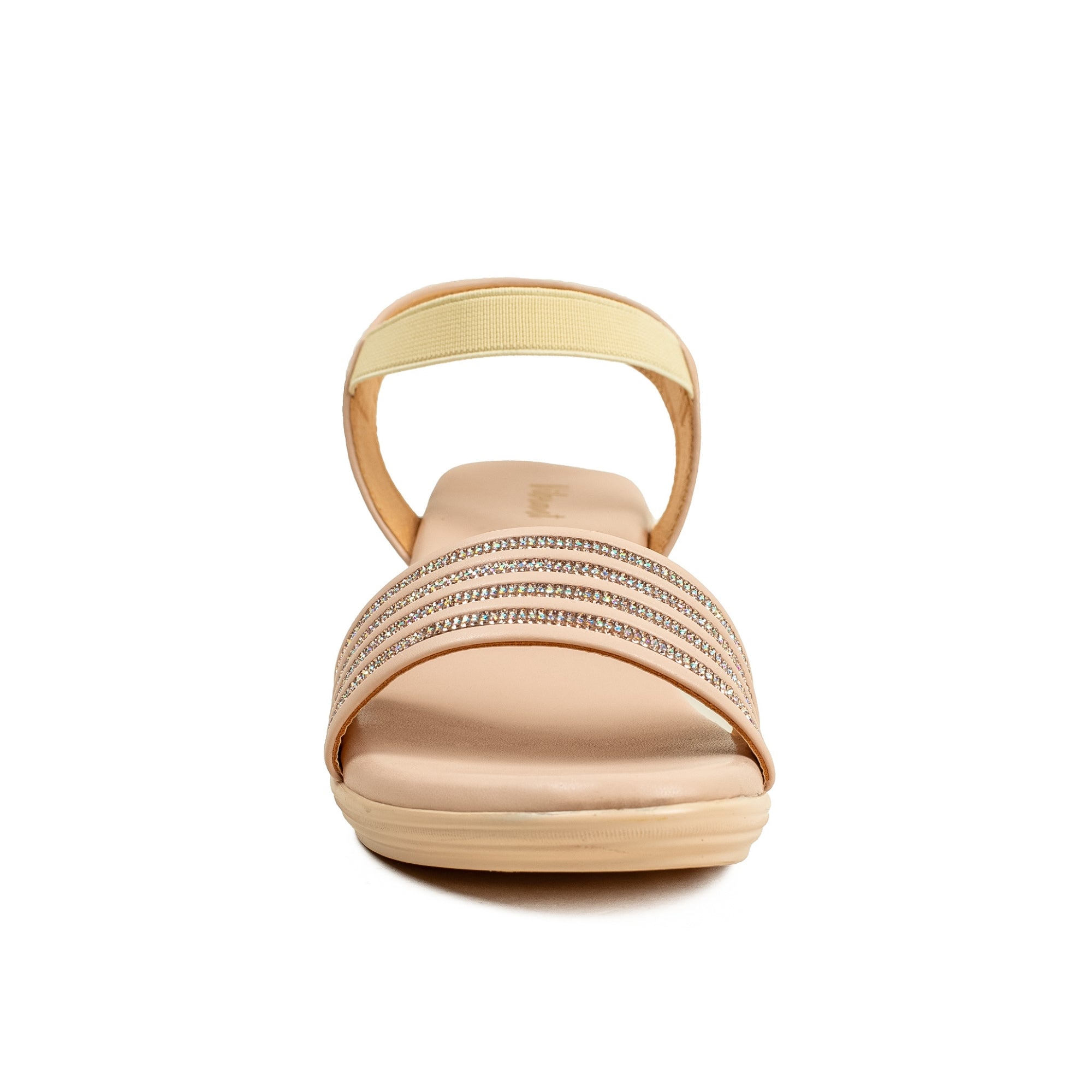 Vibrant Ladies Beige Wedge Heel Sandal - Vibrantbd.com