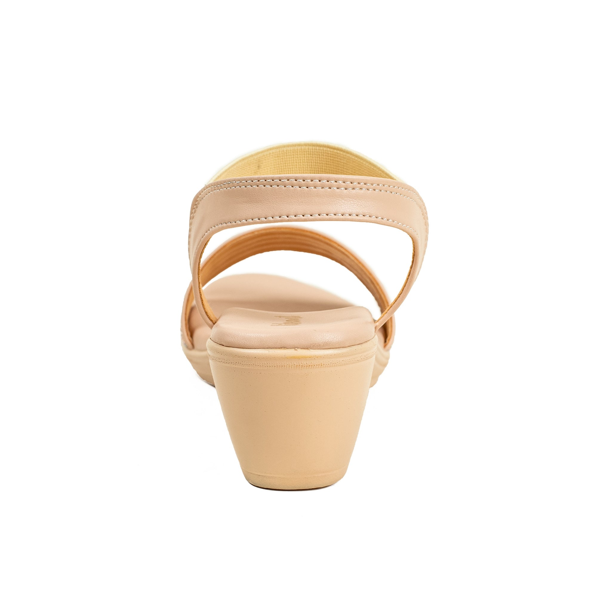 Vibrant Ladies Beige Wedge Heel Sandal - Vibrantbd.com