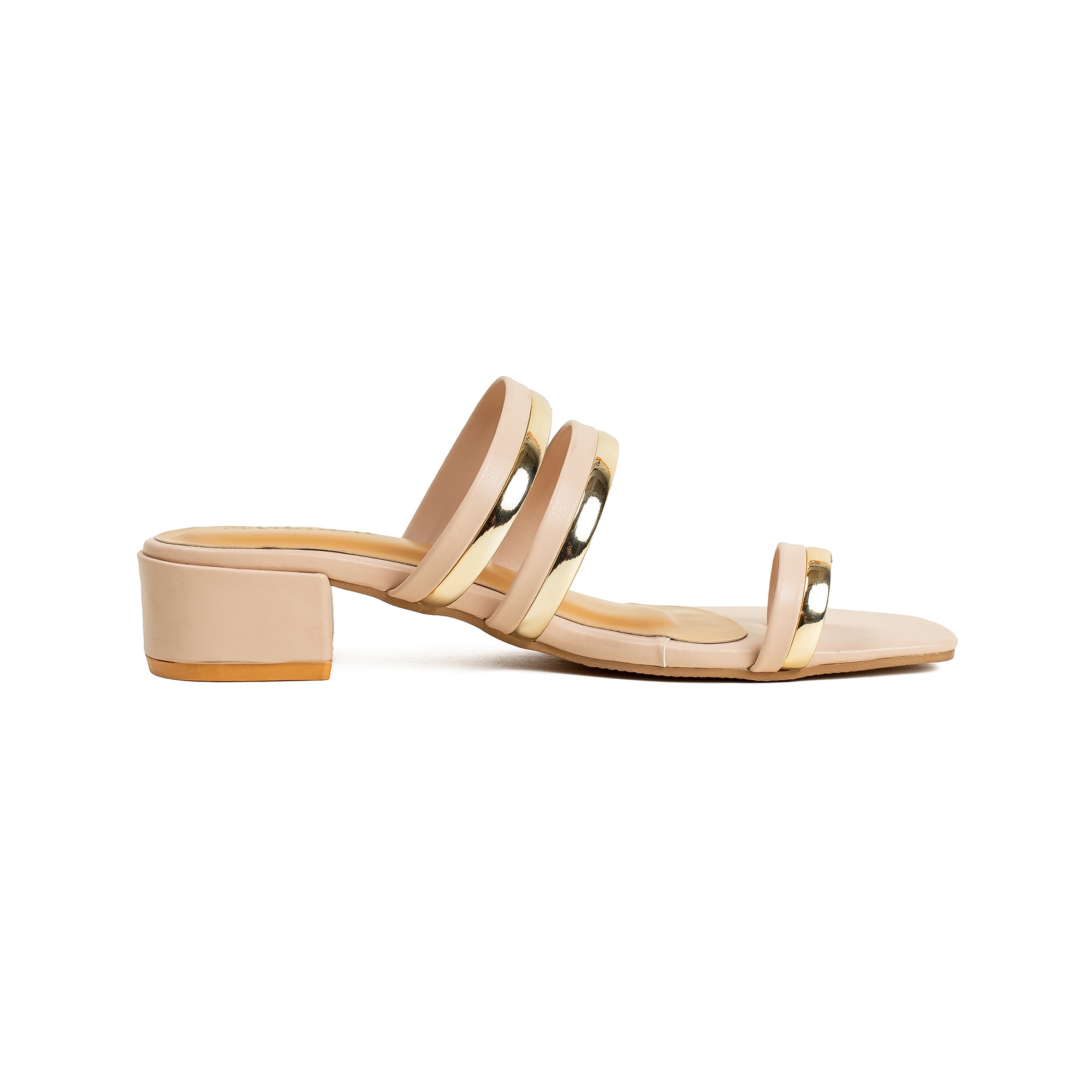 Vibrant Women's Beige Toe-Post Block Heel Sandal – Premium PU, Elegant & Comfortable