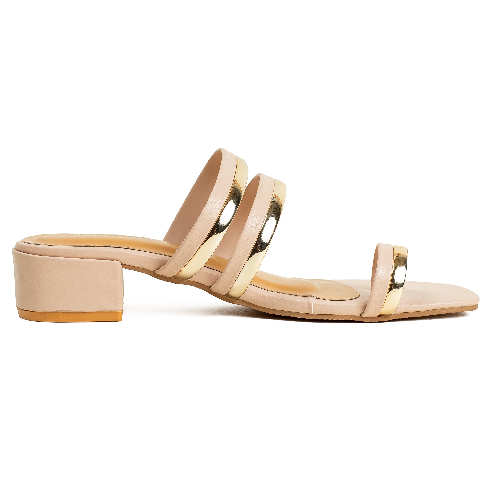 Vibrant Women's Beige Toe-Post Block Heel Sandal – Premium PU, Elegant & Comfortable - Vibrantbd.com