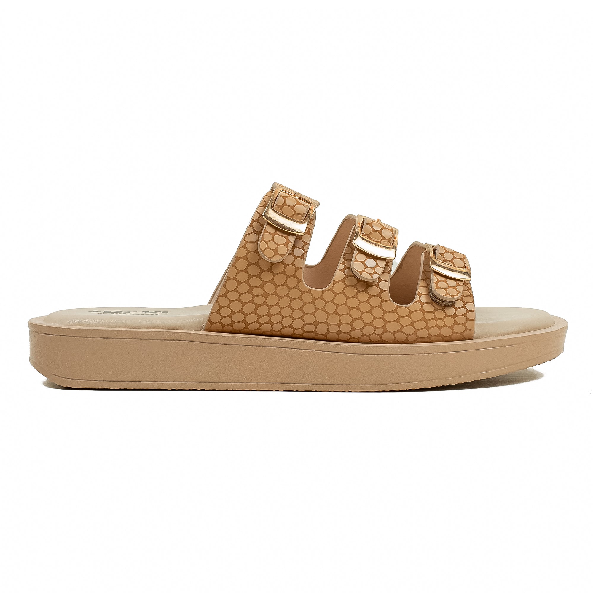 Ladies Dr. Vi Ultimate Comfort Beige Sandal | Stylish PU Upper with TPR Outsole and Cushioned Insole - Vibrantbd.com