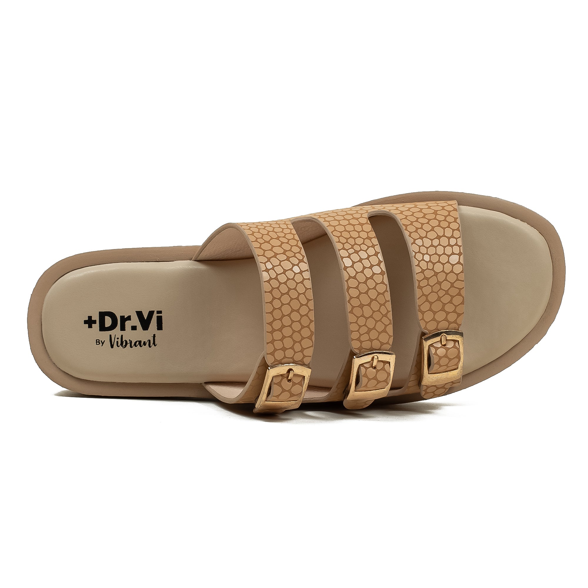 Ladies Dr. Vi Ultimate Comfort Beige Sandal | Stylish PU Upper with TPR Outsole and Cushioned Insole - Vibrantbd.com