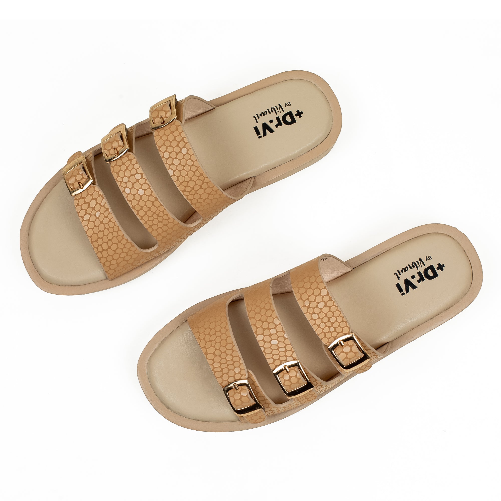 Ladies Dr. Vi Ultimate Comfort Beige Sandal | Stylish PU Upper with TPR Outsole and Cushioned Insole - Vibrantbd.com