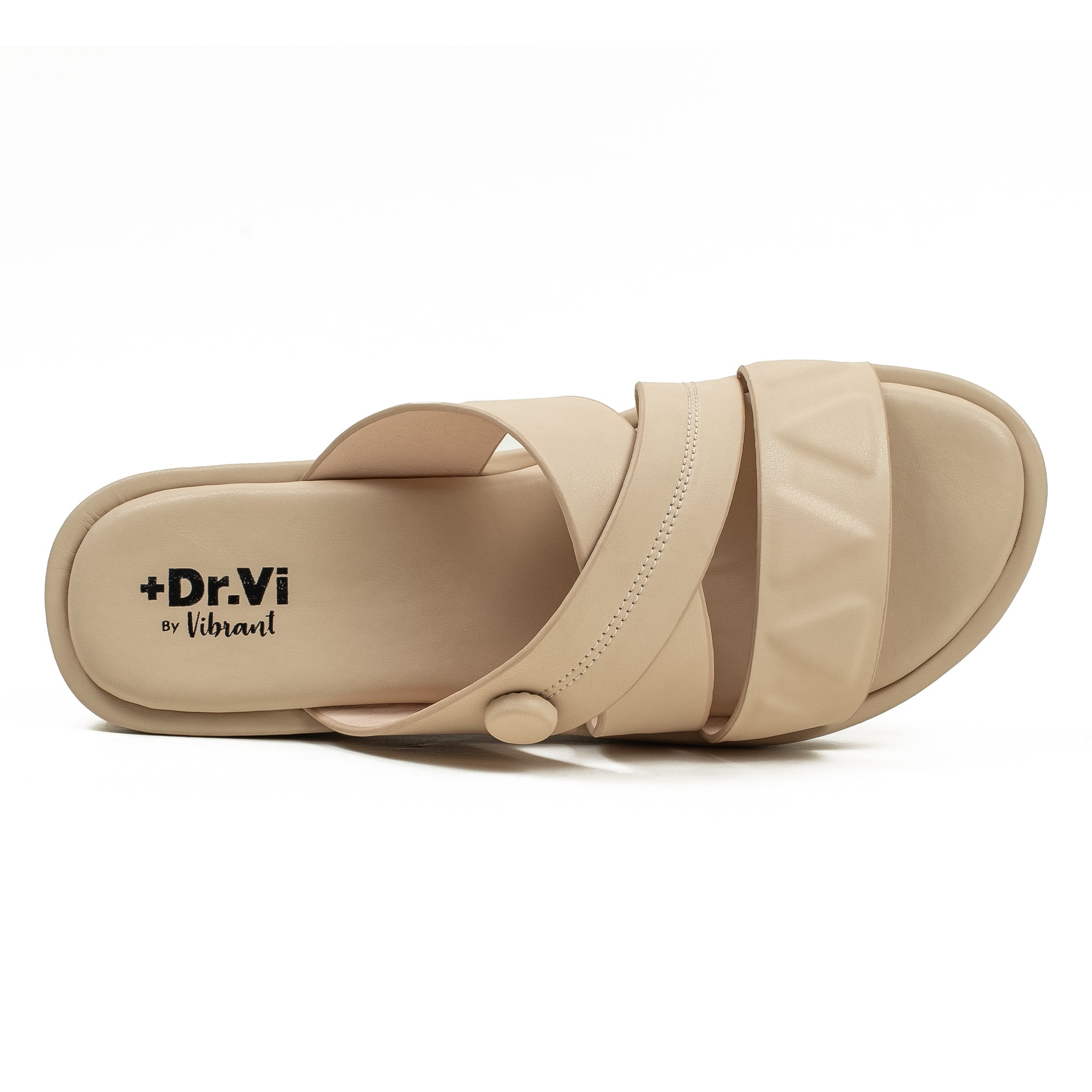 Ladies Dr. Vi Ultimate Comfort Beige Sandal | Stylish PU Upper with TPR Outsole and Cushioned Insole - Vibrantbd.com