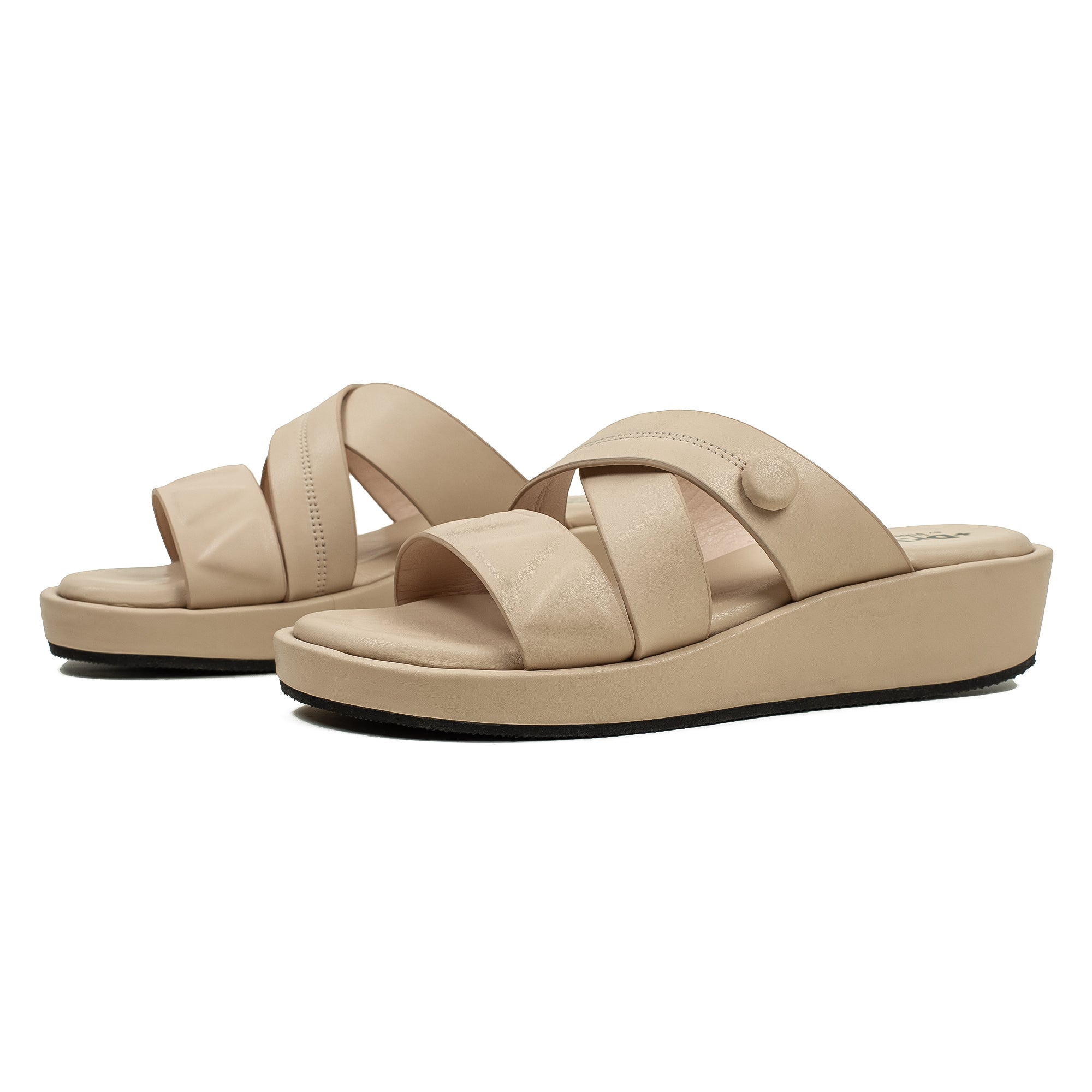 Ladies Dr. Vi Ultimate Comfort Beige Sandal | Stylish PU Upper with TPR Outsole and Cushioned Insole - Vibrantbd.com
