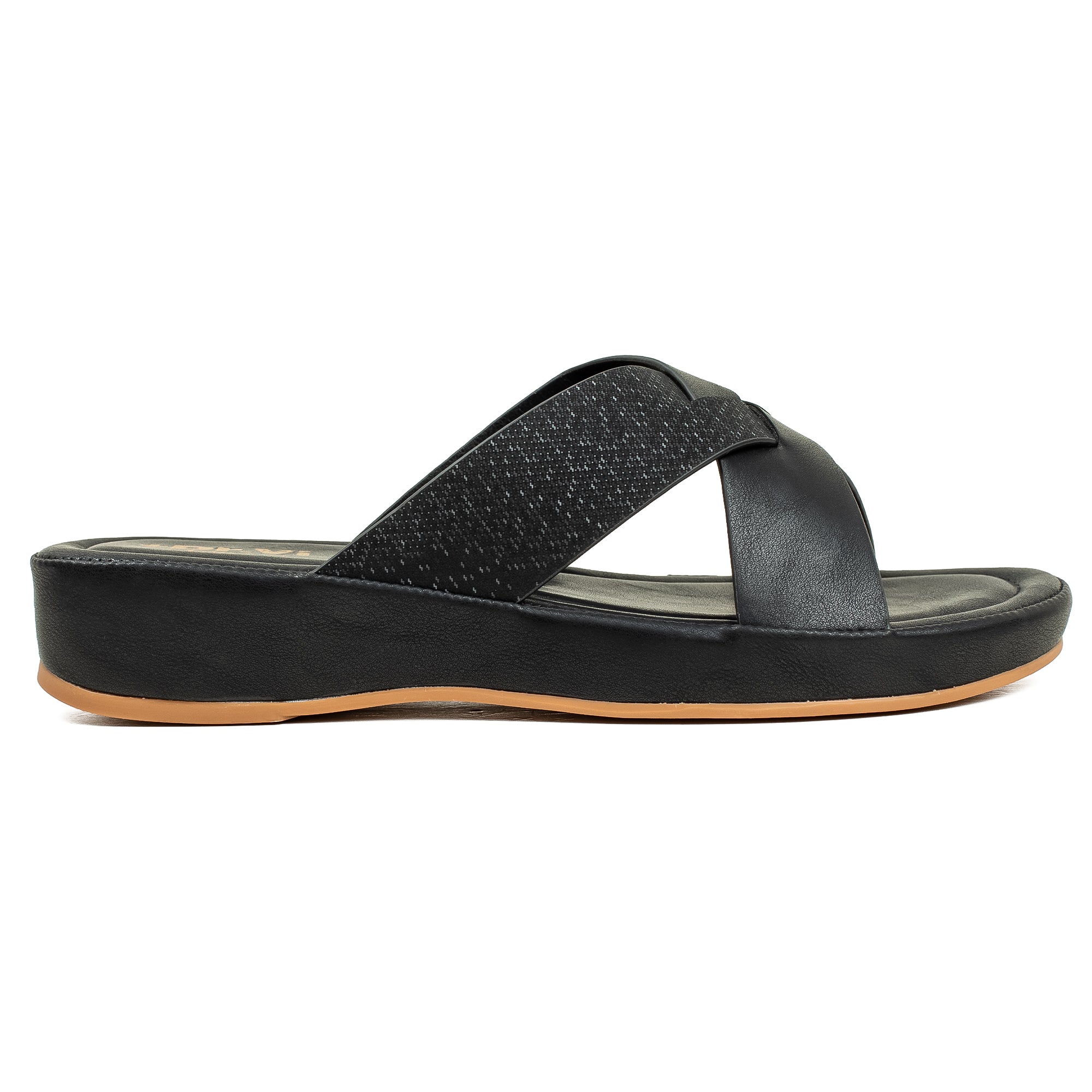 Vibrant Ladies Black Dr. Vi Wedge Heel Sandal – Ultra Comfortable & Stylish Footwear - Vibrantbd.com