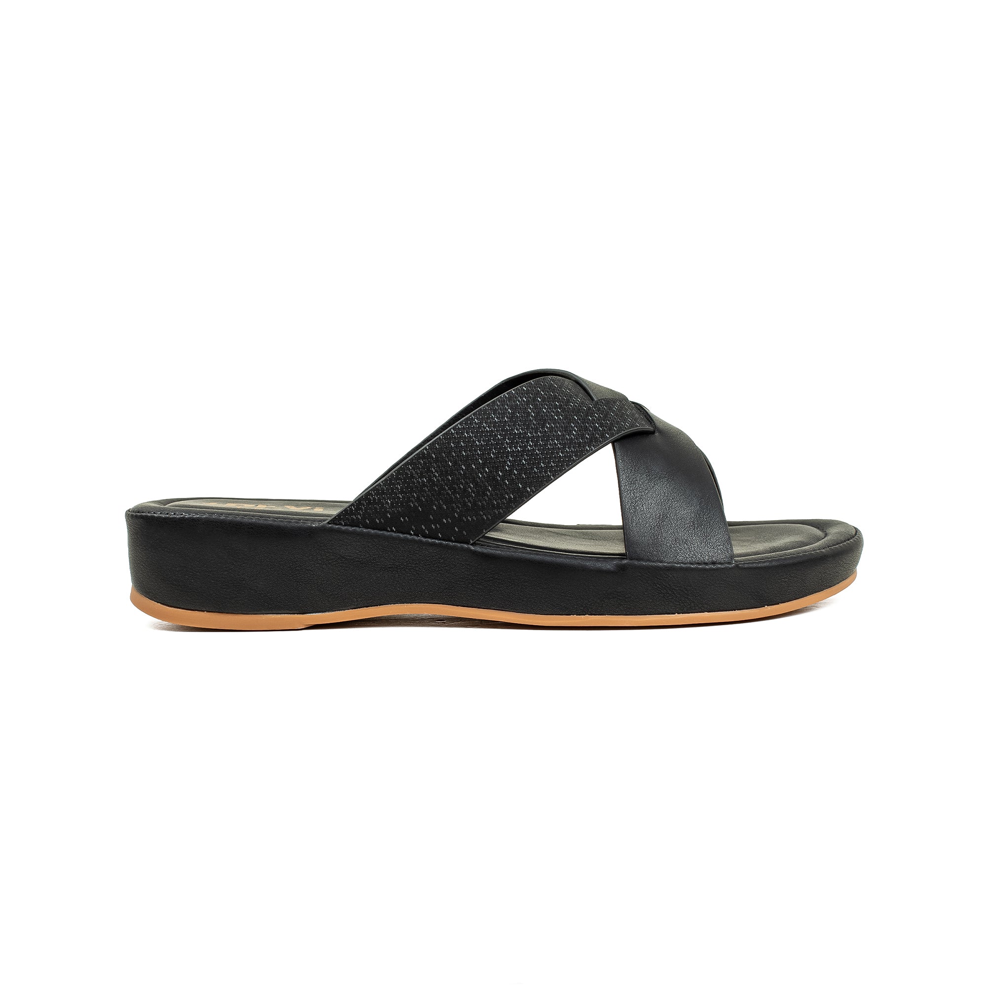 Vibrant Ladies Black Dr. Vi Wedge Heel Sandal – Ultra Comfortable & Stylish Footwear - Vibrantbd.com