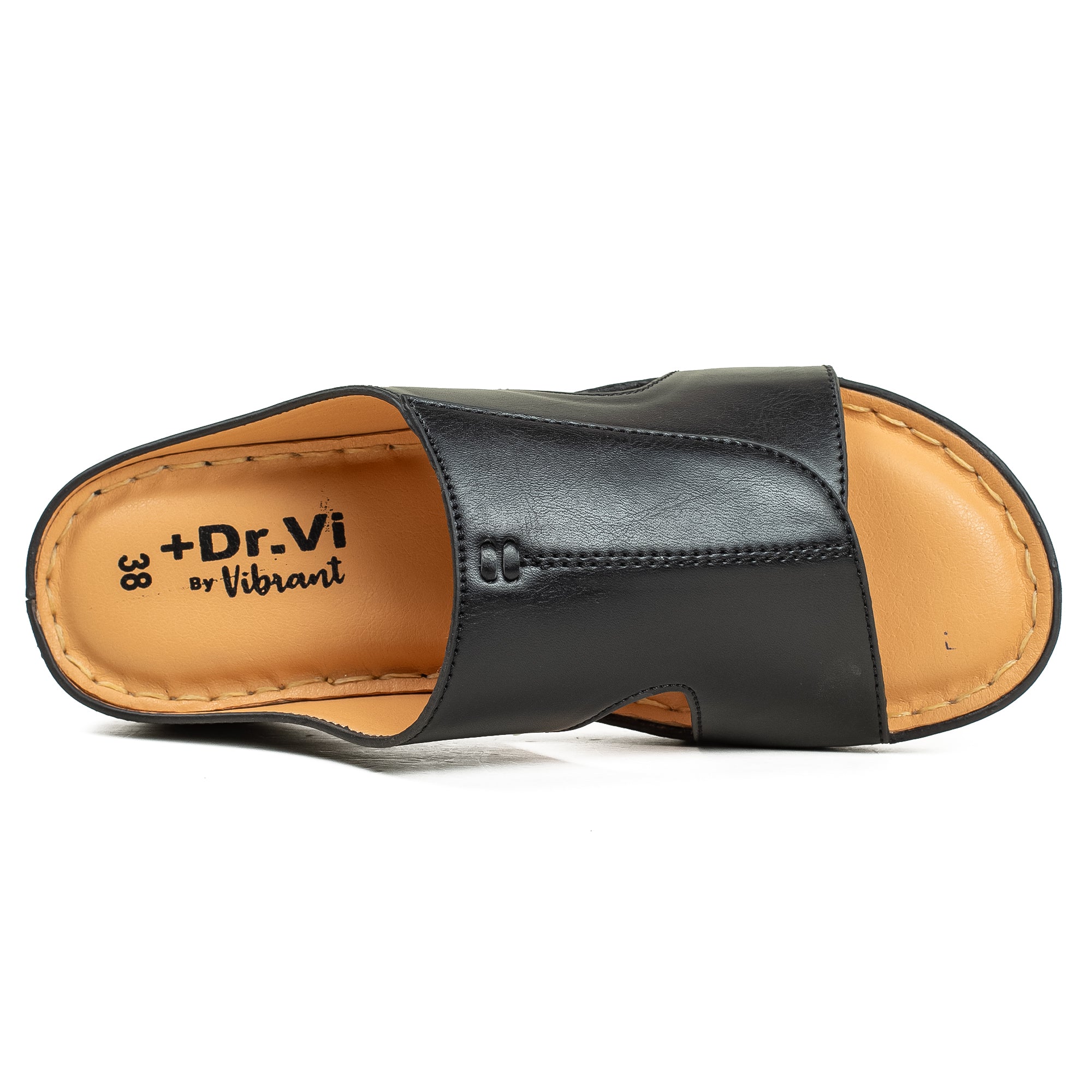Vibrant Ladies Black Wedge Heel Sandal - Vibrantbd.com