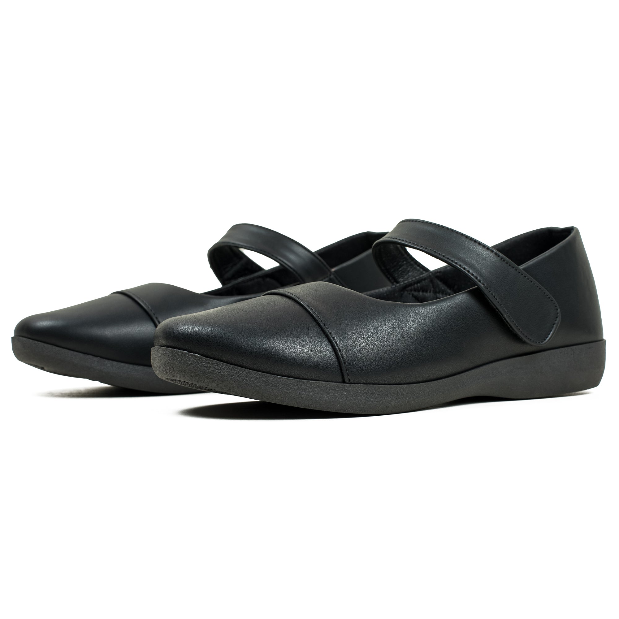 Scholar by Vibrant Black Girls' School Shoes – Comfortable PU Leather with Cushioned Insole & Wedge Heel for All-Day Wear