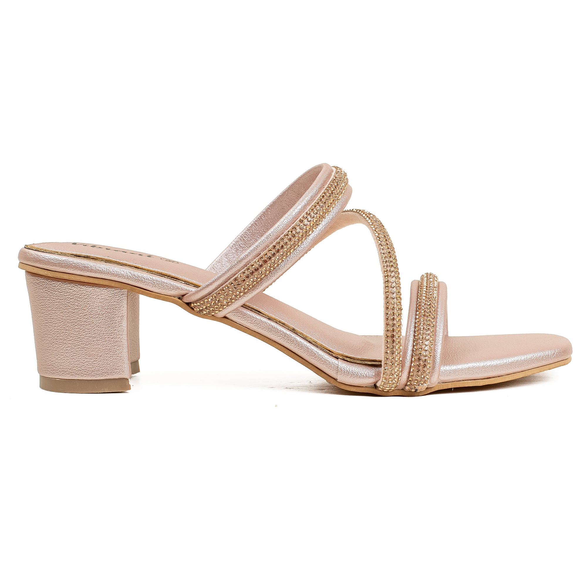 Vibrant Ladies Pink Block Heel Sandal - Vibrantbd.com