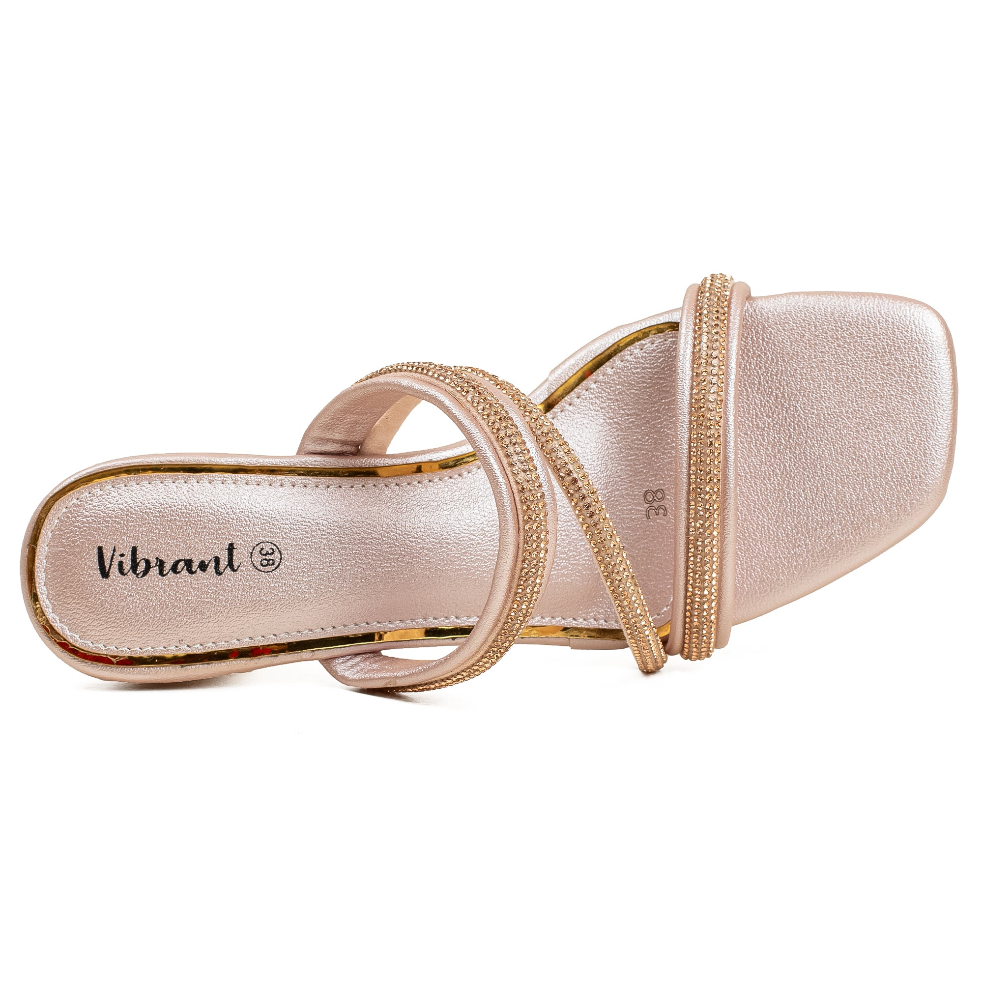 Vibrant Ladies Pink Block Heel Sandal - Vibrantbd.com