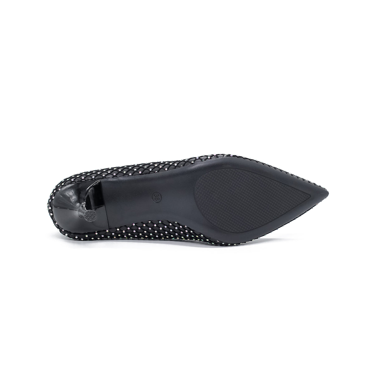 VIBRANT LADIES RHINESTONE KITTEN HEEL SHOE