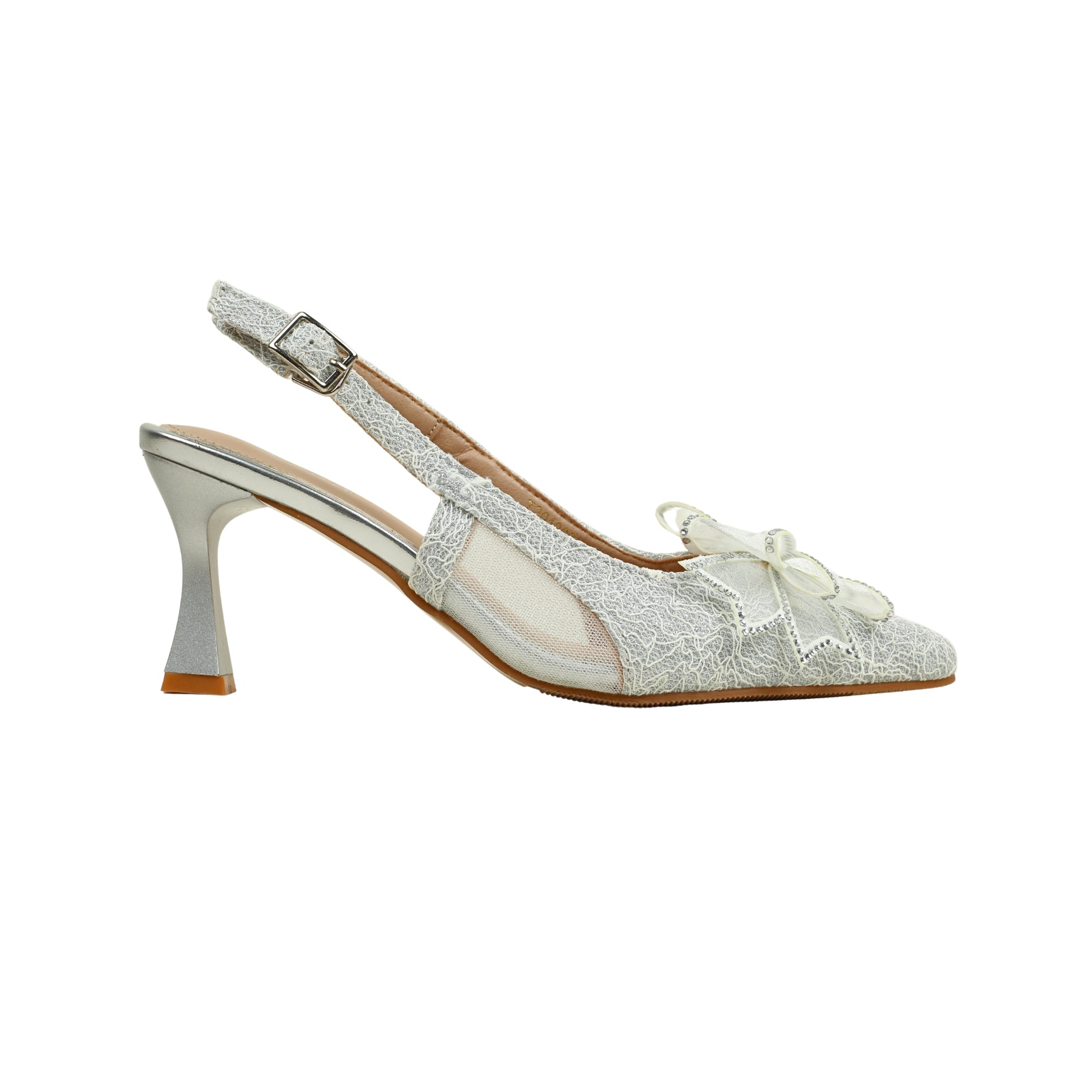 VIBRANT WOMEN SILVER SLING BACK HEEL - Vibrantbd.com
