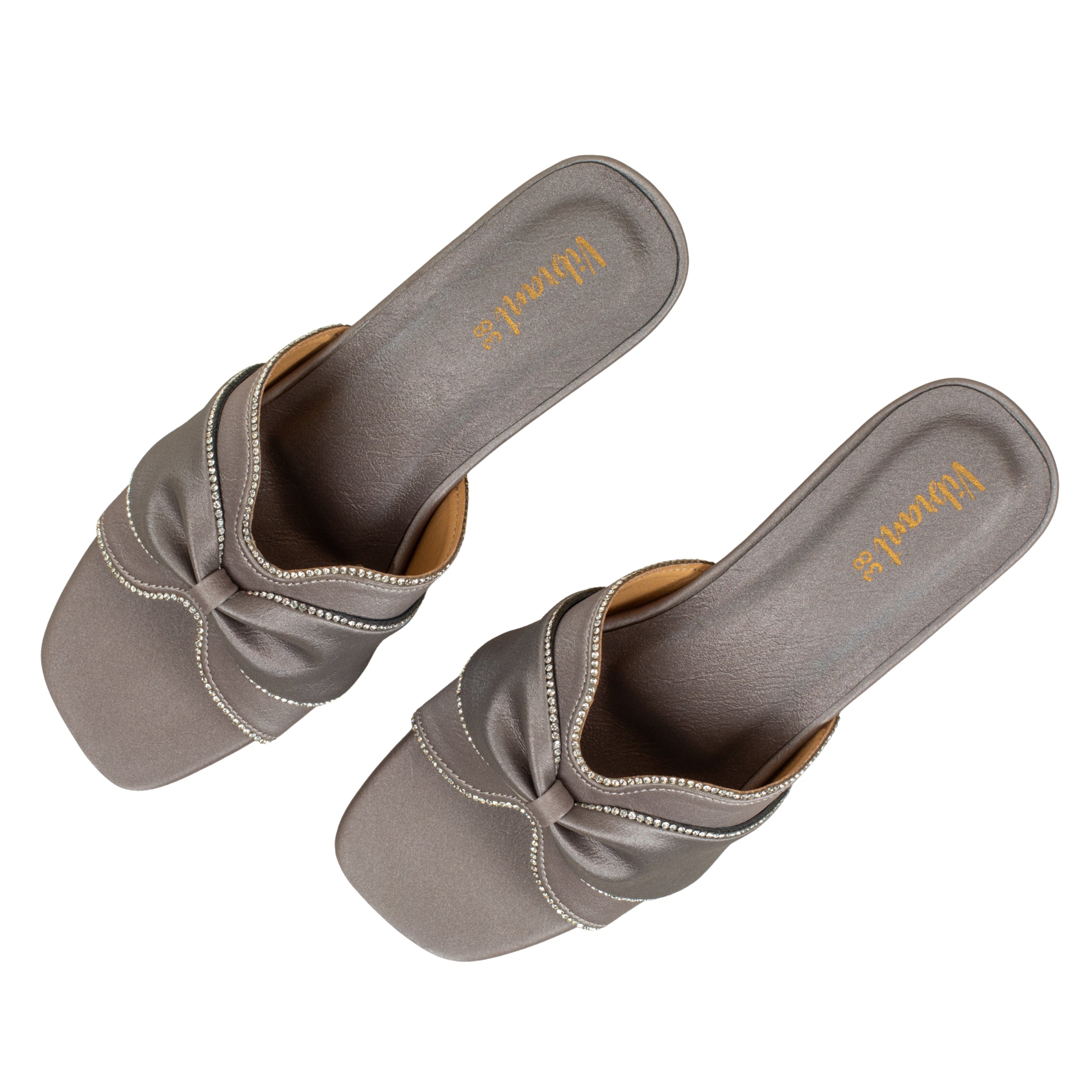 Silver Luxe Stride Heeled Mules