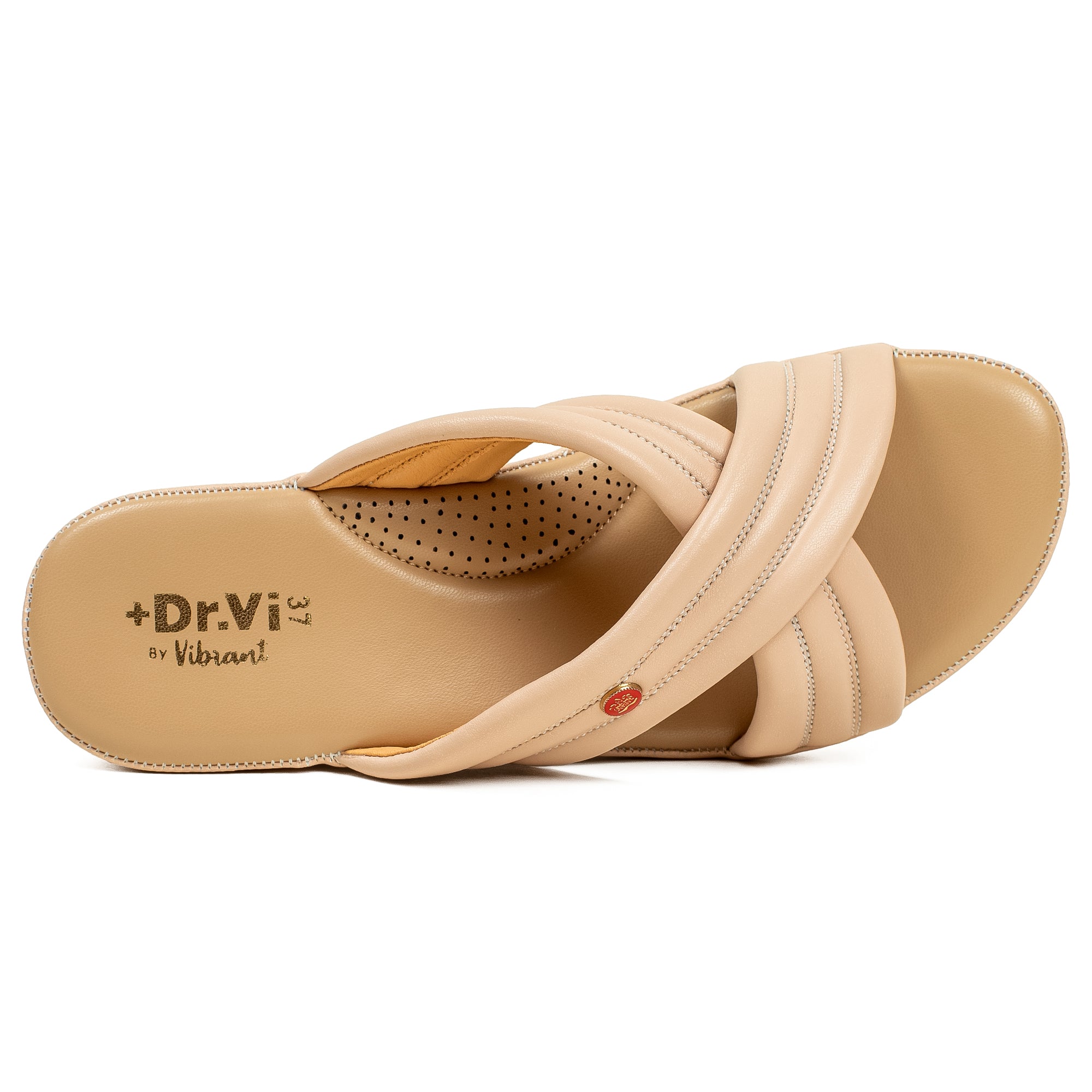 Vibrant Ladies Light Beige Heel Sandal - Vibrantbd.com