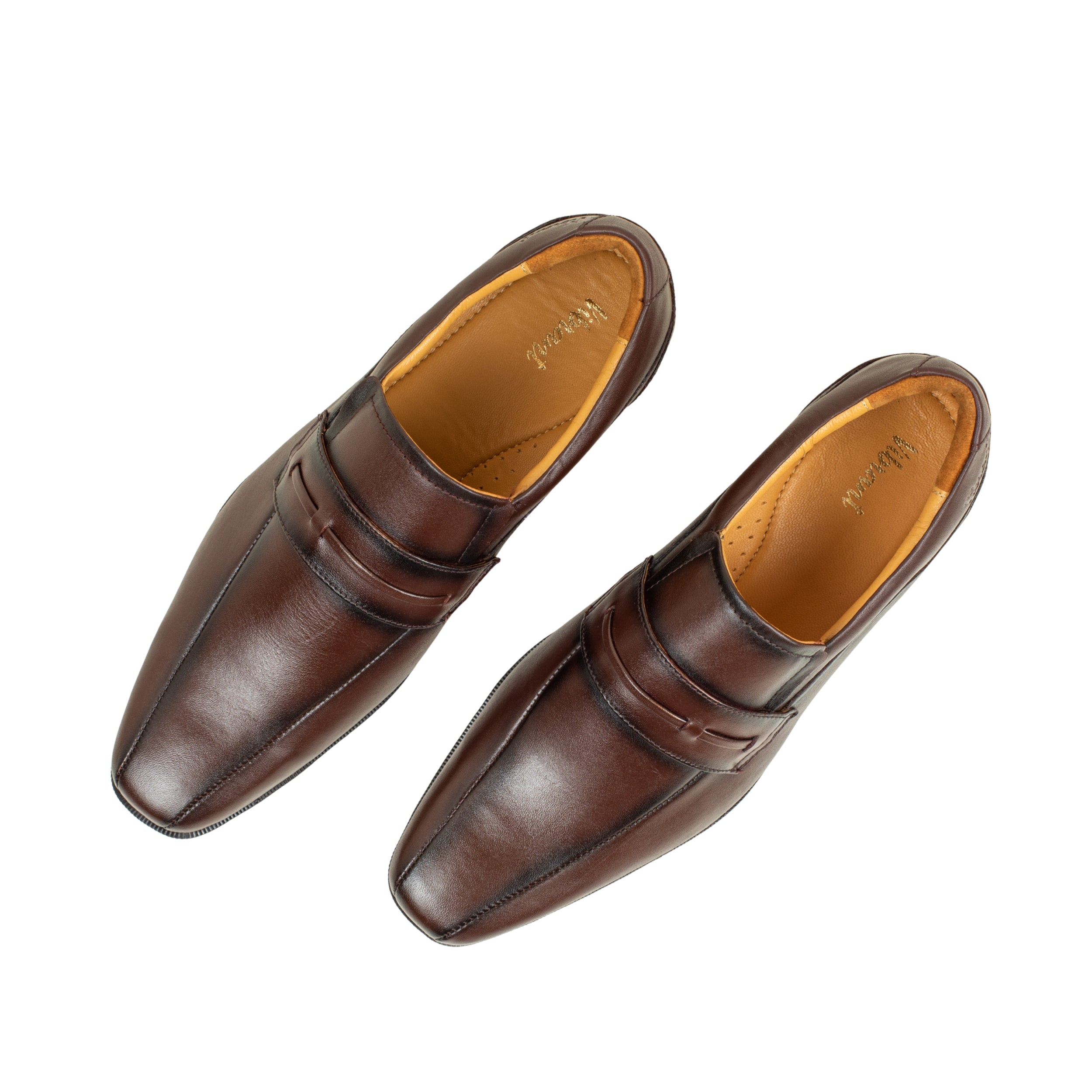 Vibrant Brown Classic Men's Leather Formal Shoes | Vibrant® Elegant Dress Shoes