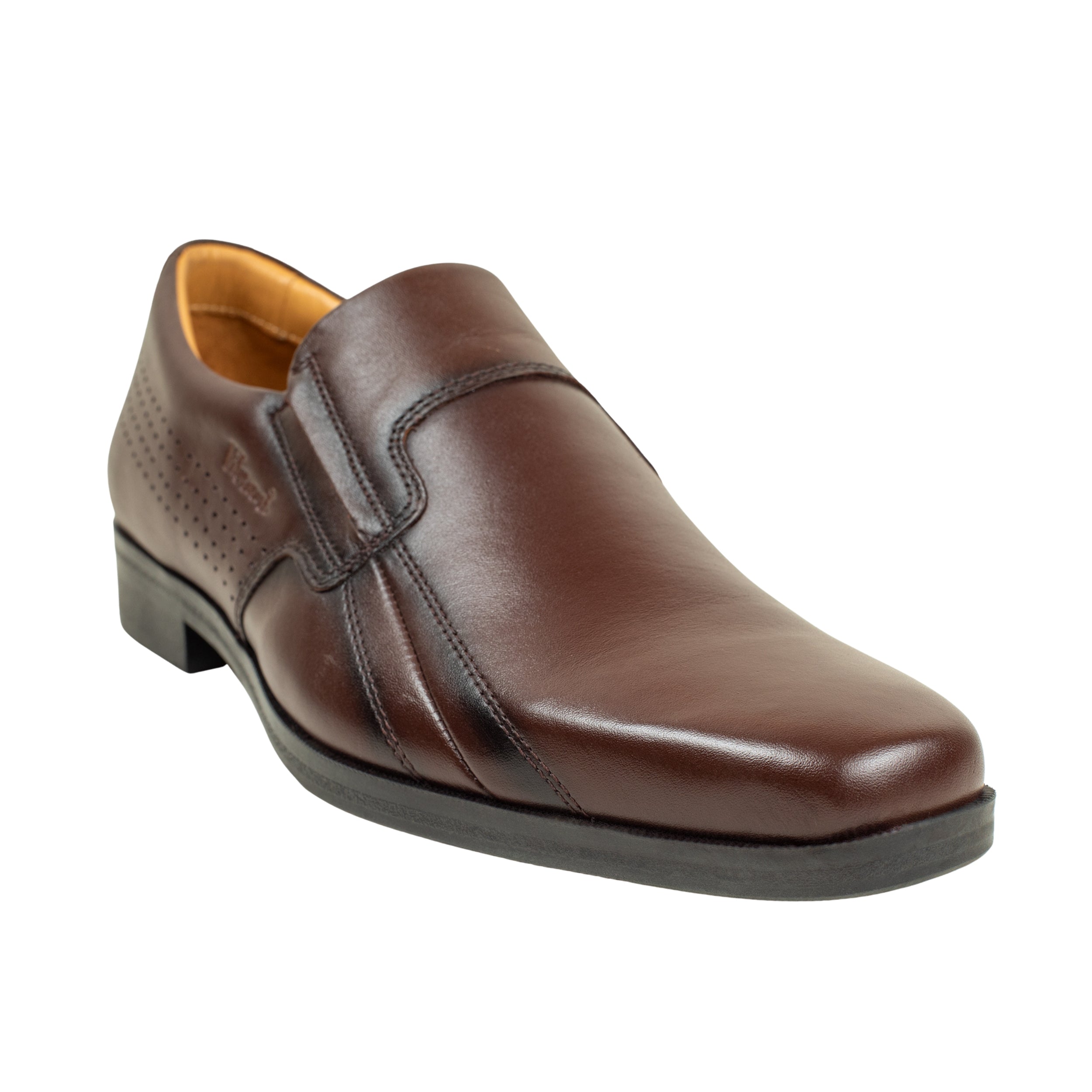 Vibrant Brown Classic Men's Leather Formal Shoes | Vibrant® Elegant Dress Shoes