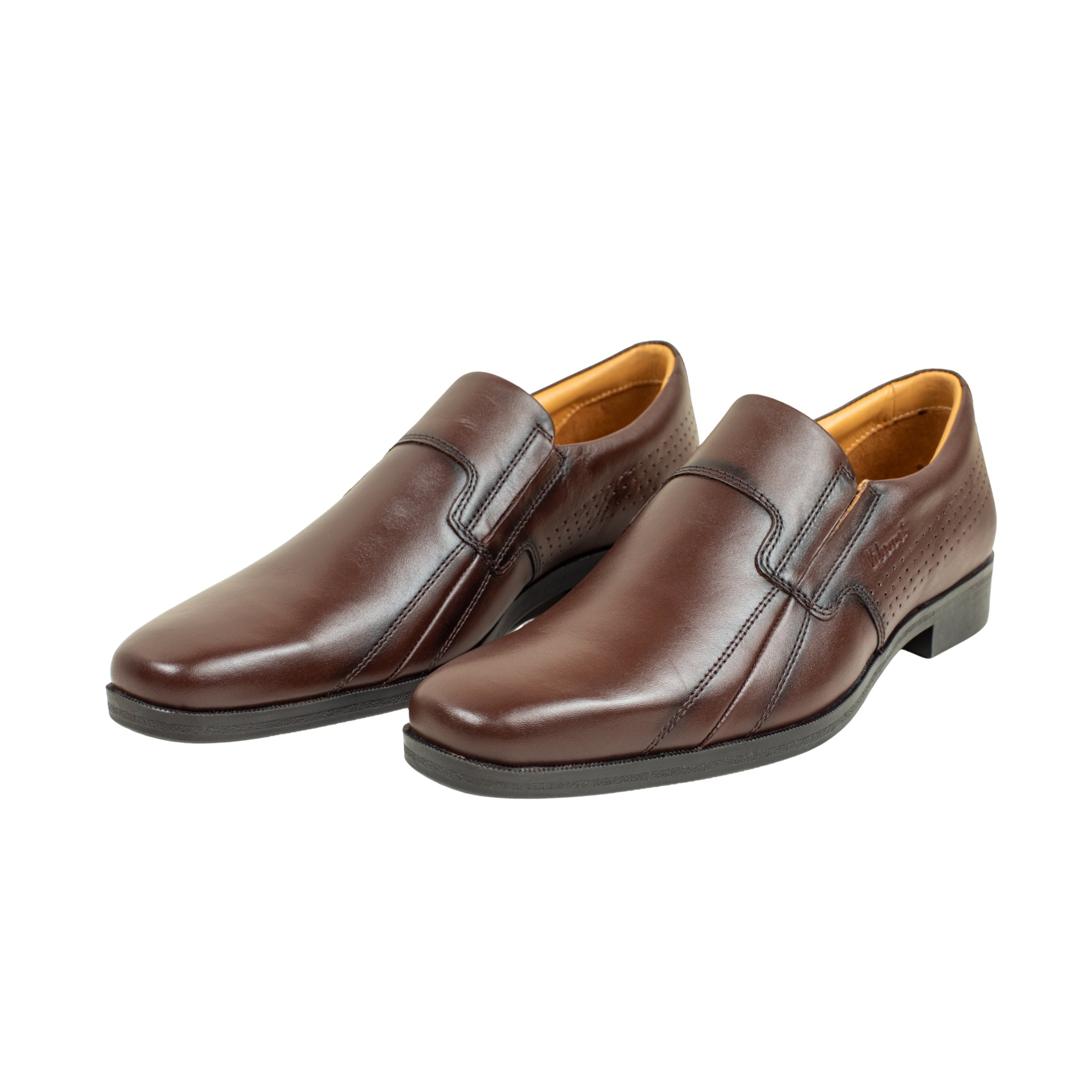 Vibrant Brown Classic Men's Leather Formal Shoes | Vibrant® Elegant Dress Shoes