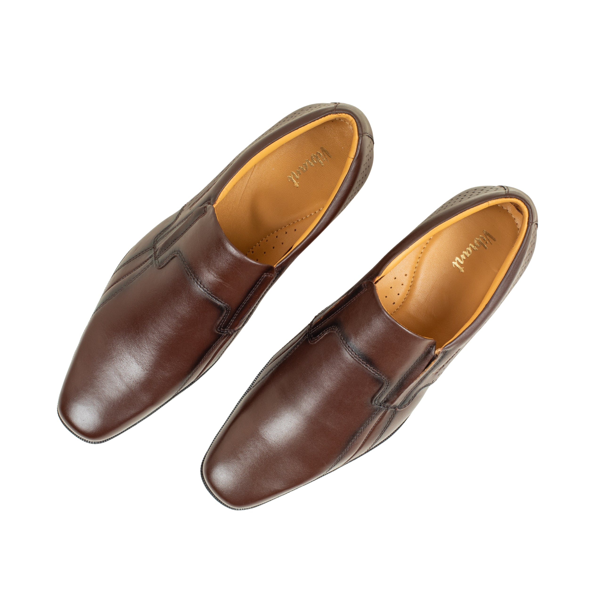 Vibrant Brown Classic Men's Leather Formal Shoes | Vibrant® Elegant Dress Shoes