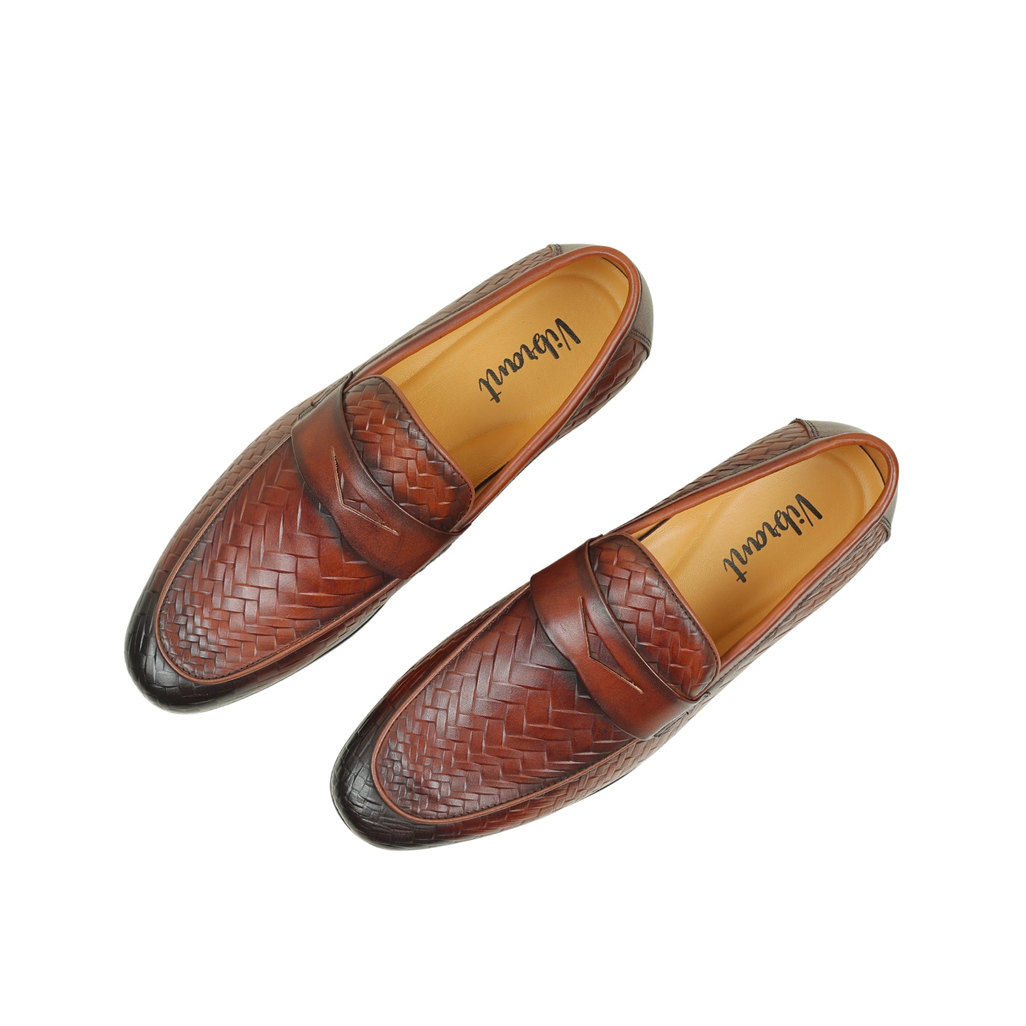 VIBRANT MEN'S IMPERIAL WEAVE GENUINE LEATHER SHOE - Vibrantbd.com