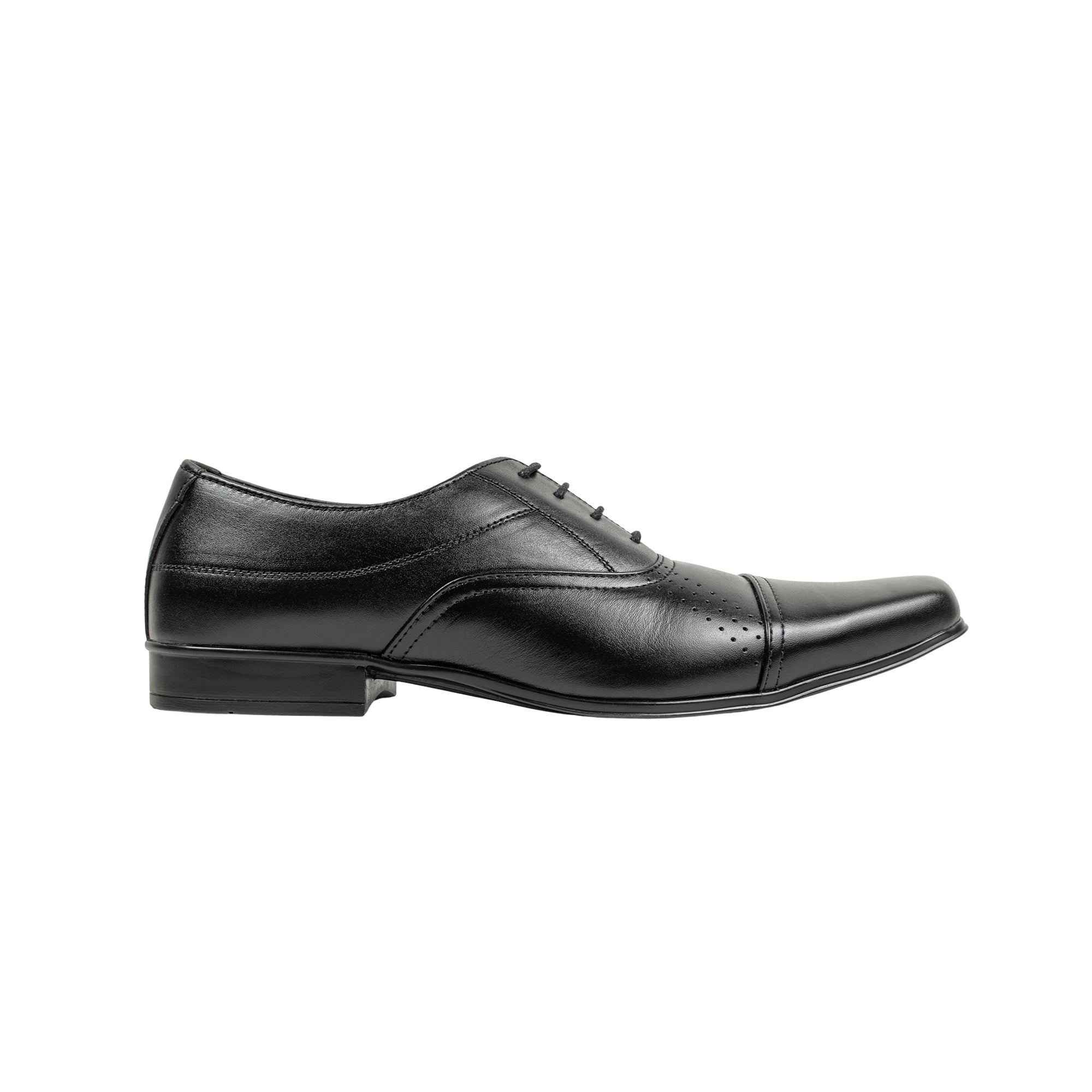 Vibrant Black Classic Men's Oxford Leather Formal Shoes | Vibrant® Elegant Dress Shoes
