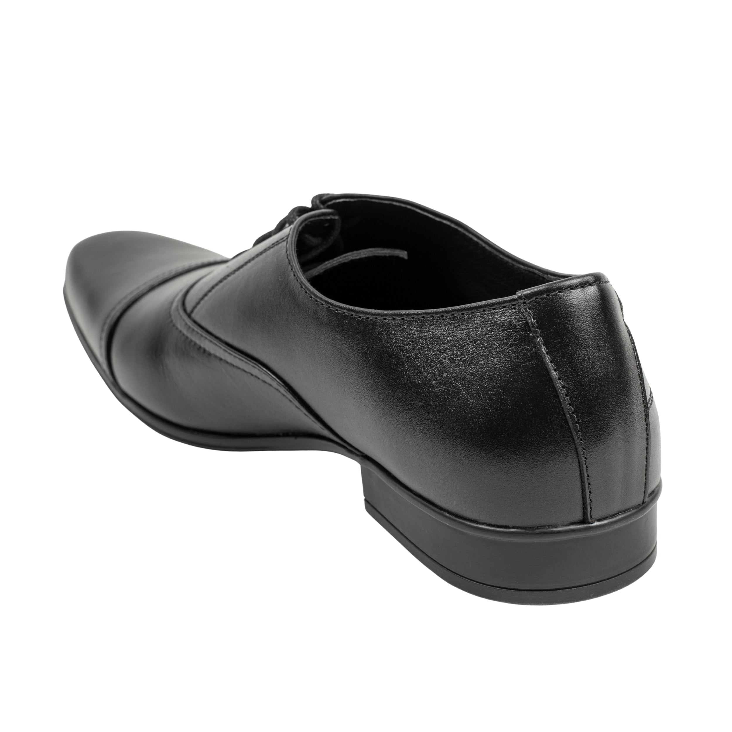 Vibrant Black Classic Men's Oxford Leather Formal Shoes | Vibrant® Elegant Dress Shoes